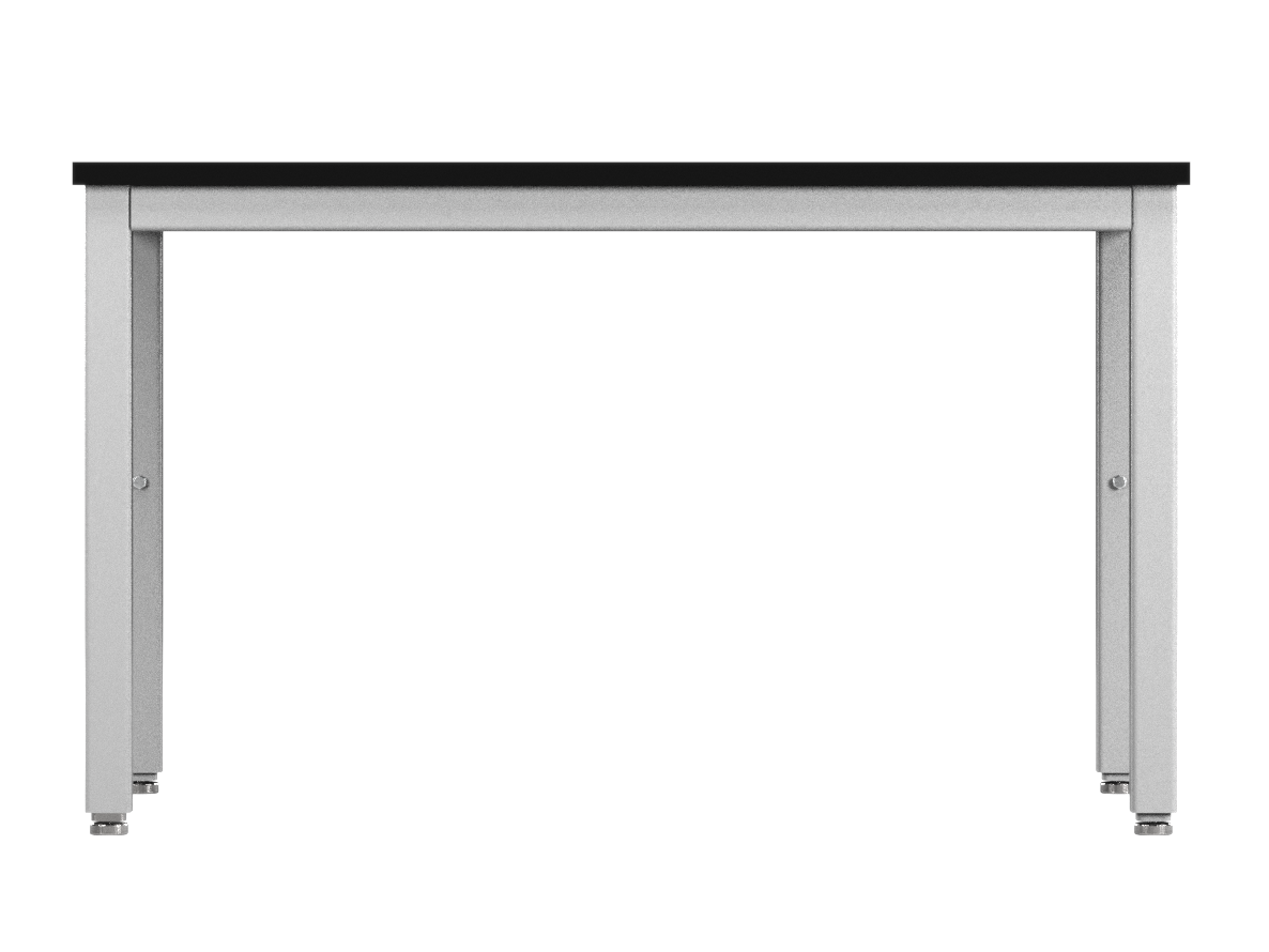 Accu Table Lab Table, Adjustable Height, 48"W x 30"D, Glide Base, Epoxy Top, Off-White Finish
