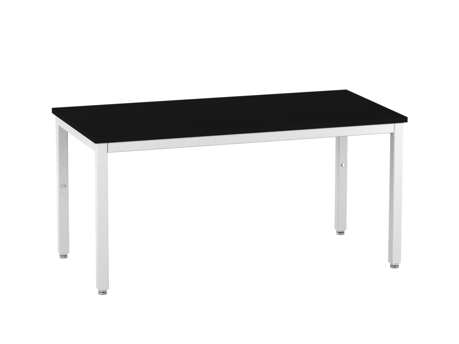 Accu Table Lab Table, Adjustable Height, 60"W x 30"D, Glide Base, Phenolic Top, Off-White Finish