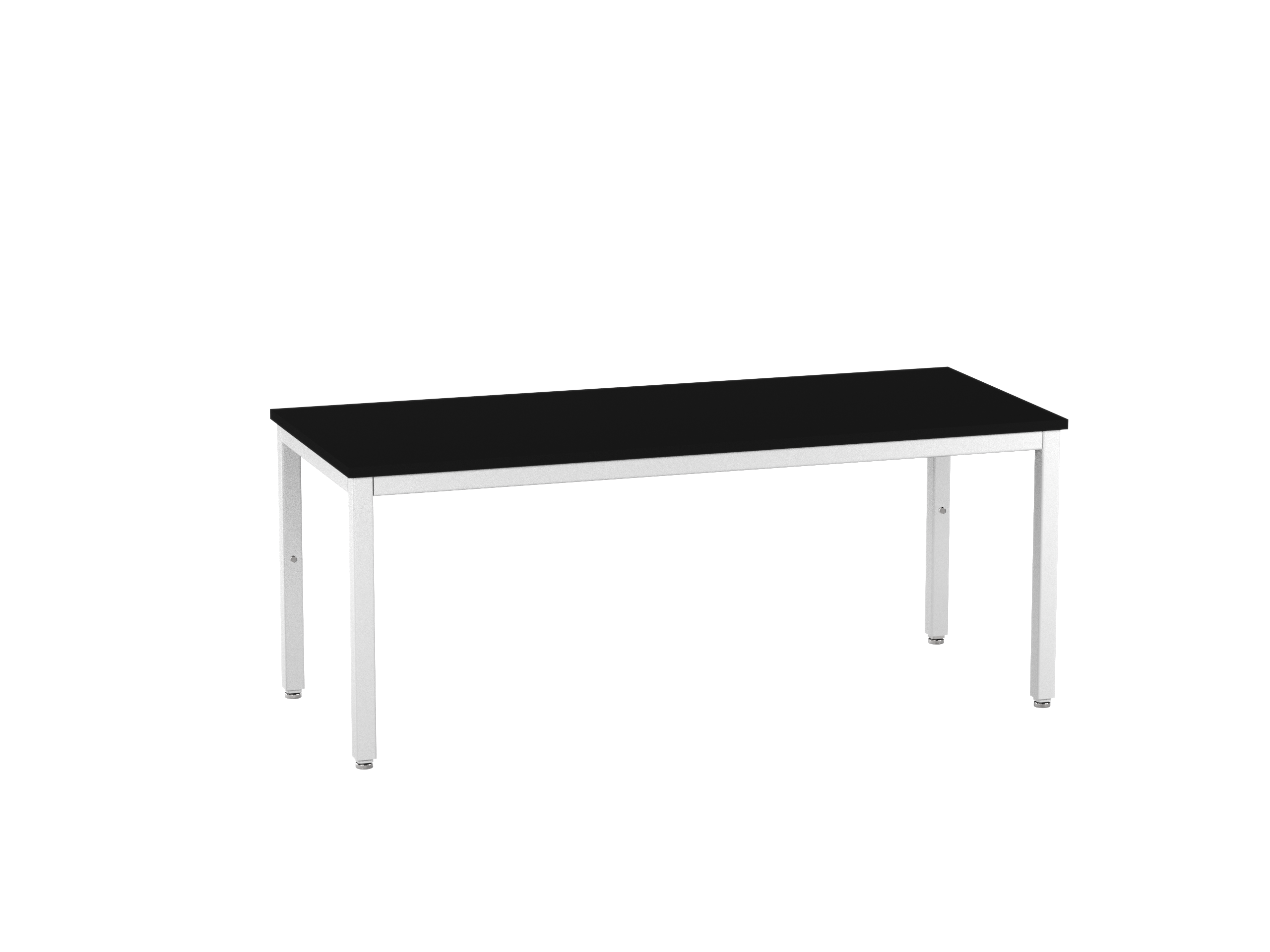 Accu Table Lab Table, Adjustable Height, 72"W x 30"D, Glide Base, Phenolic Top, Off-White Finish