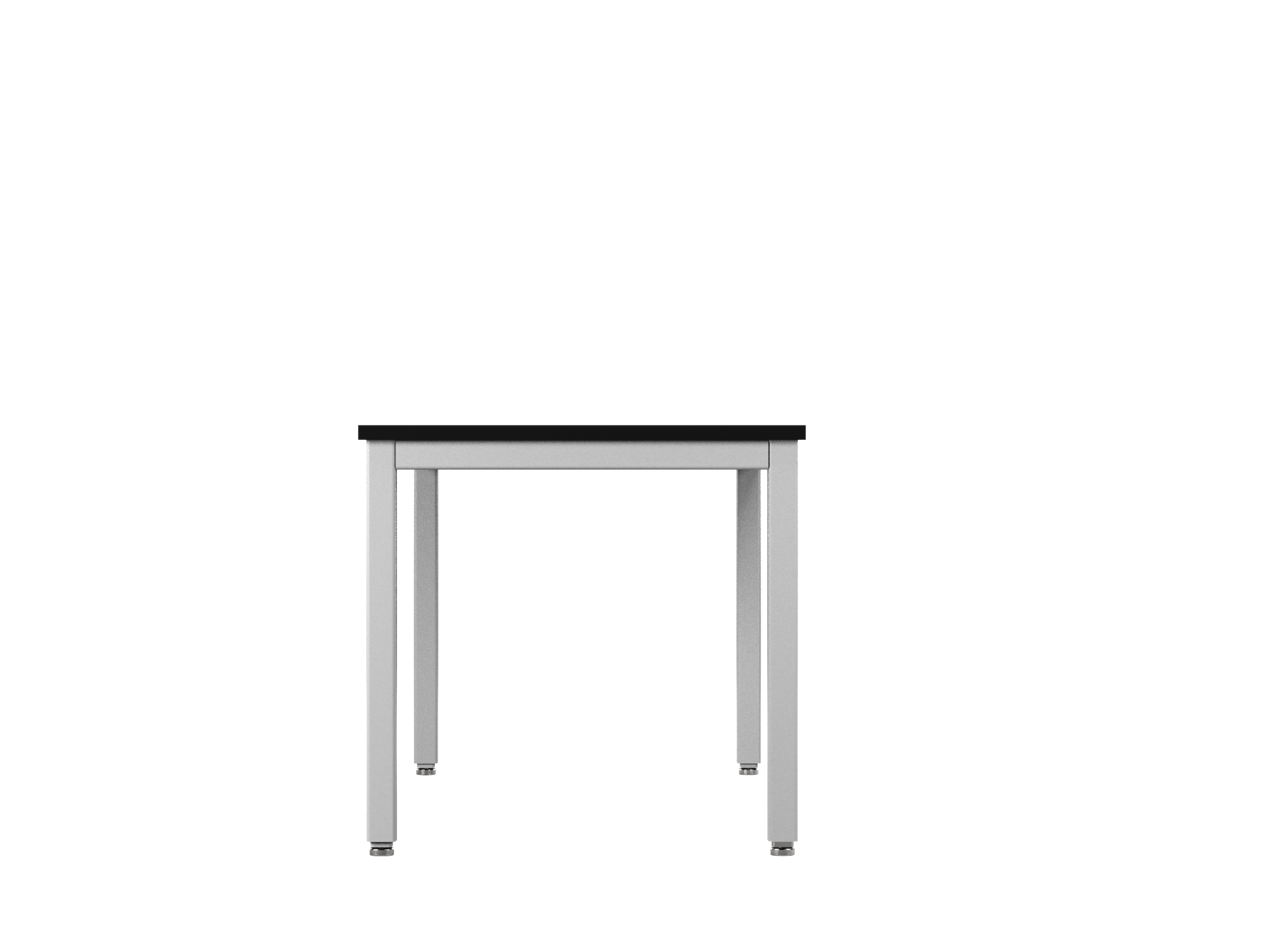 Accu Table Lab Table, Adjustable Height, 72"W x 30"D, Glide Base, Phenolic Top, Off-White Finish