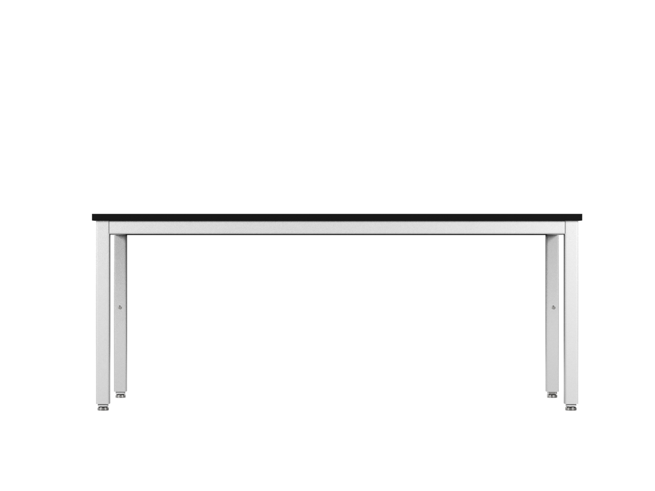 Accu Table Lab Table, Adjustable Height, 72"W x 30"D, Glide Base, Phenolic Top, Off-White Finish