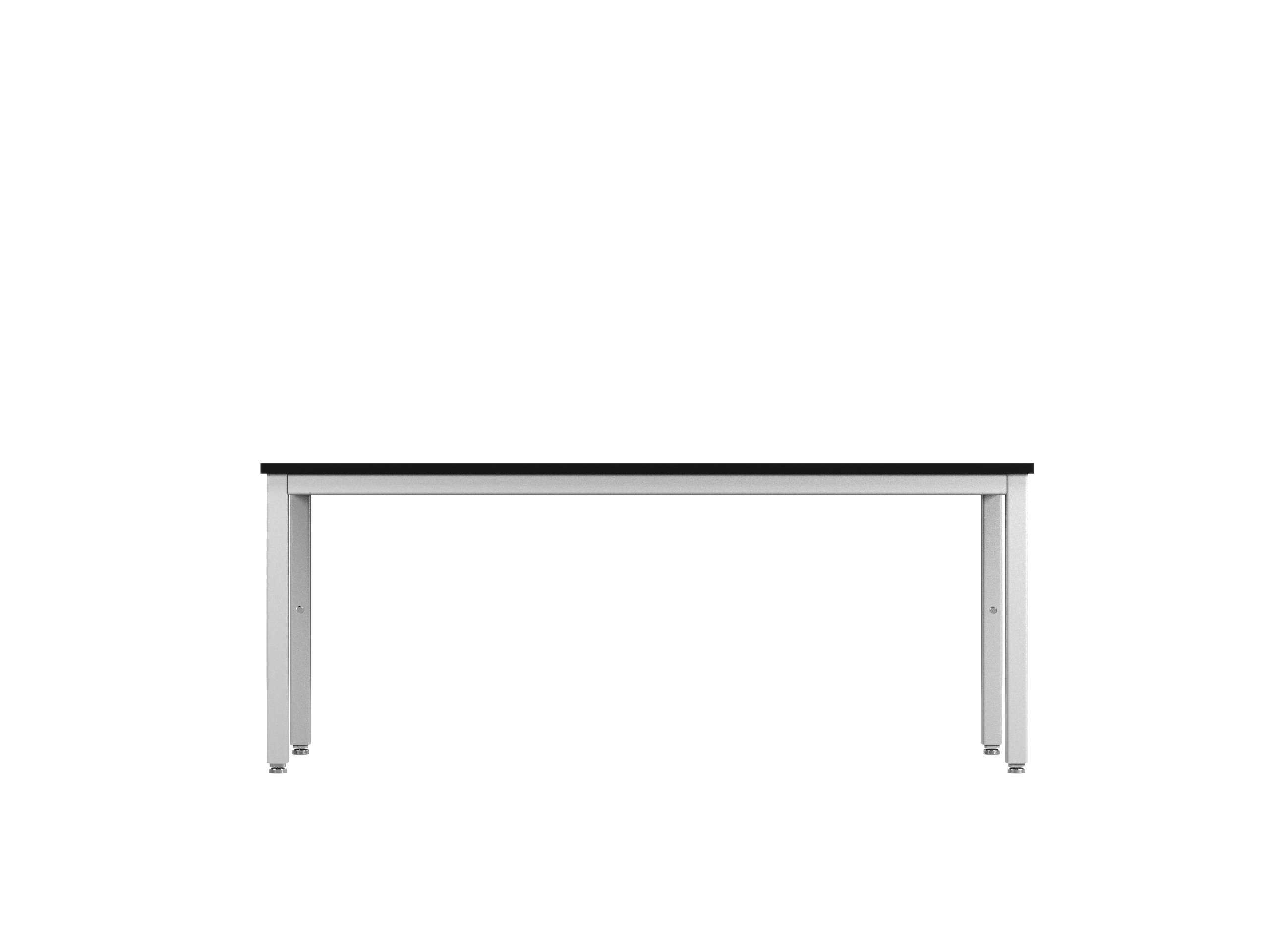 Accu Table Lab Table, Adjustable Height, 72"W x 30"D, Glide Base, Epoxy Top, Off-White Finish