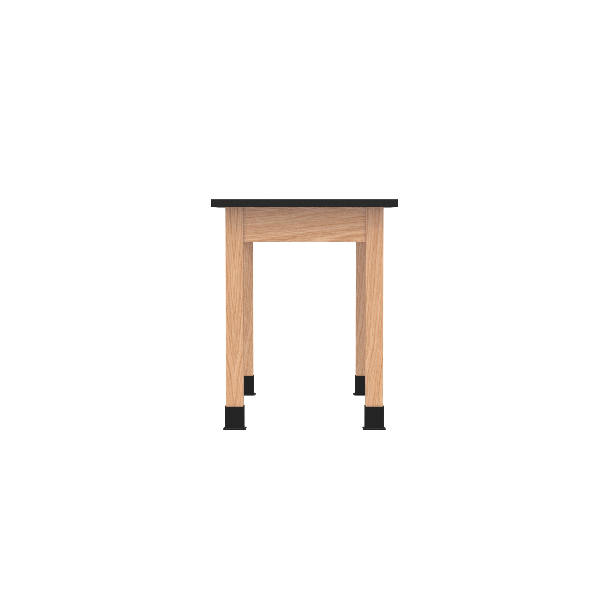 PerpetuLab Wooden Leg Tables with Plain Apron  - Red Oak, Epoxy Resin, 48"W x 24"D x 30"H
