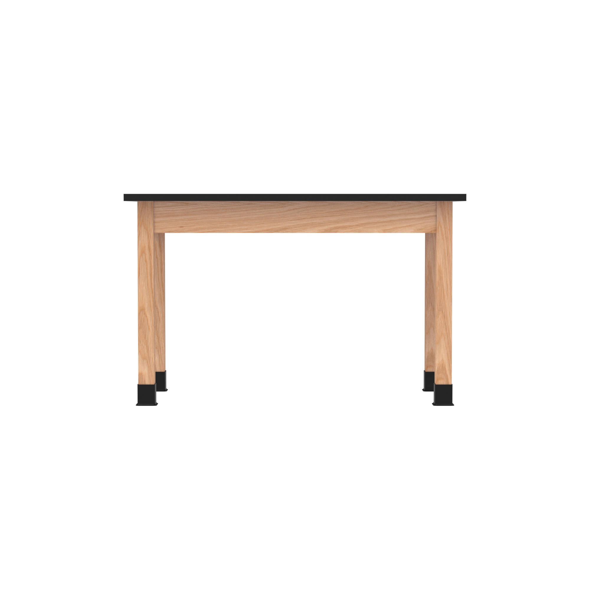 PerpetuLab Wooden Leg Tables with Plain Apron  - Red Oak, Epoxy Resin, 48"W x 24"D x 30"H
