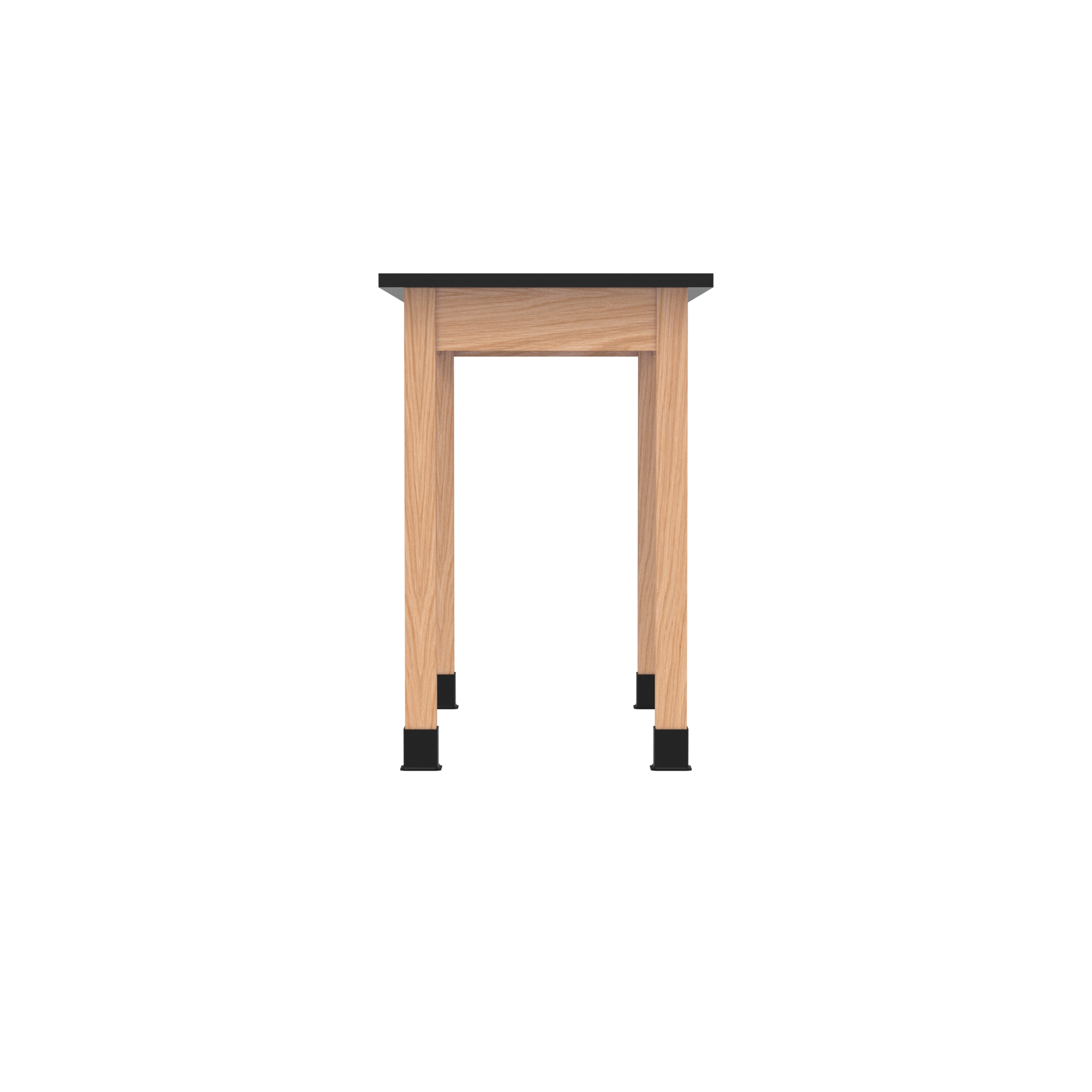 PerpetuLab Wooden Leg Tables with Plain Apron  - Red Oak, Epoxy Resin, 48"W x 24"D x 36"H
