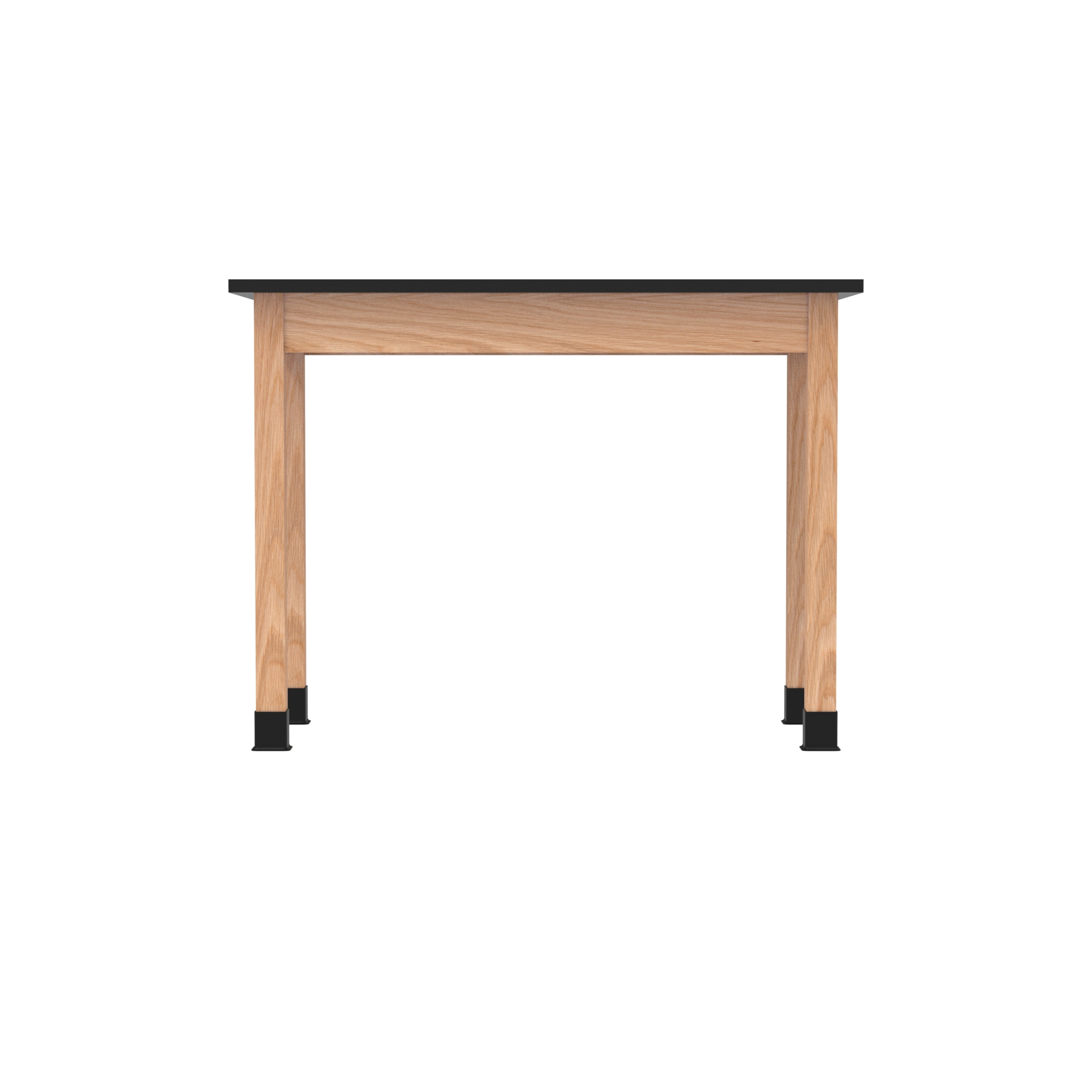 PerpetuLab Wooden Leg Tables with Plain Apron  - Light Hardwood, Epoxy Resin, 48"W x 24"D x 36"H