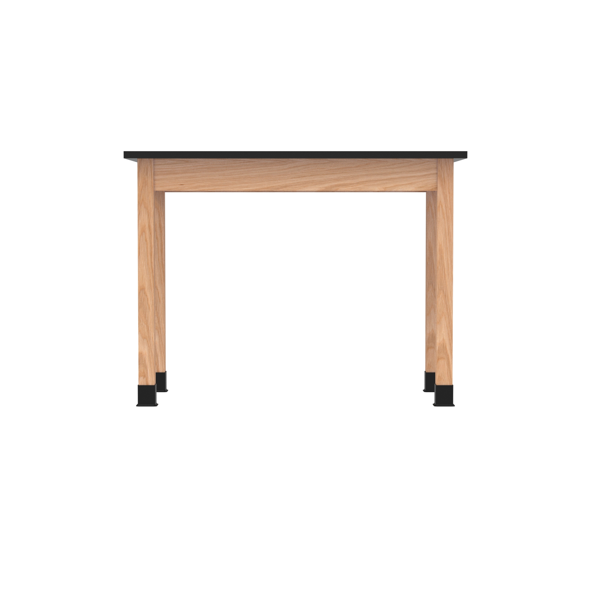 PerpetuLab Wooden Leg Tables with Plain Apron  - Light Hardwood, Epoxy Resin, 48"W x 24"D x 36"H