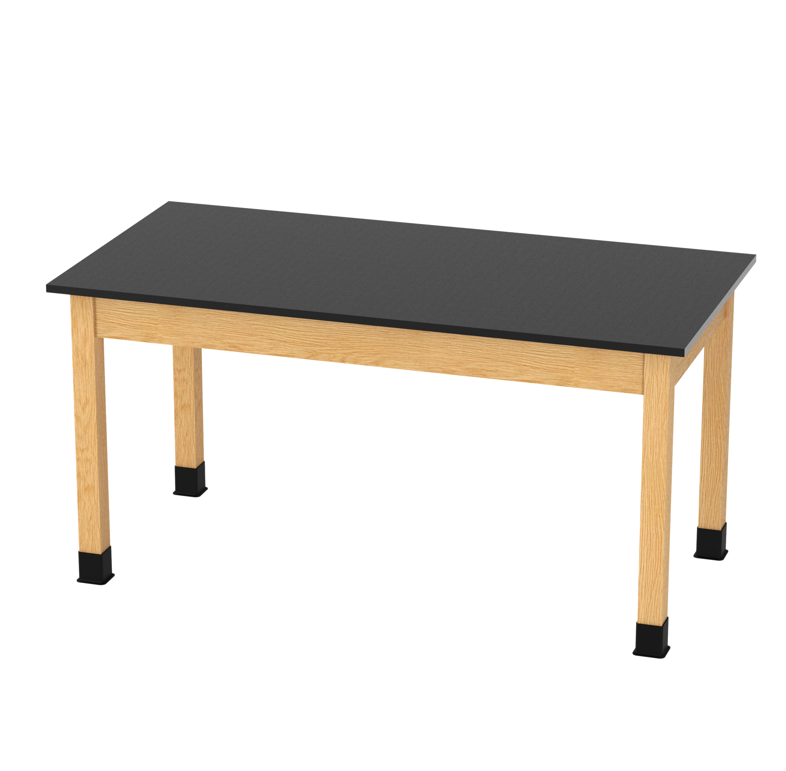 PerpetuLab Wooden Leg Tables with Plain Apron  - Red Oak, Epoxy Resin, 60"W x 30"D x 36"H