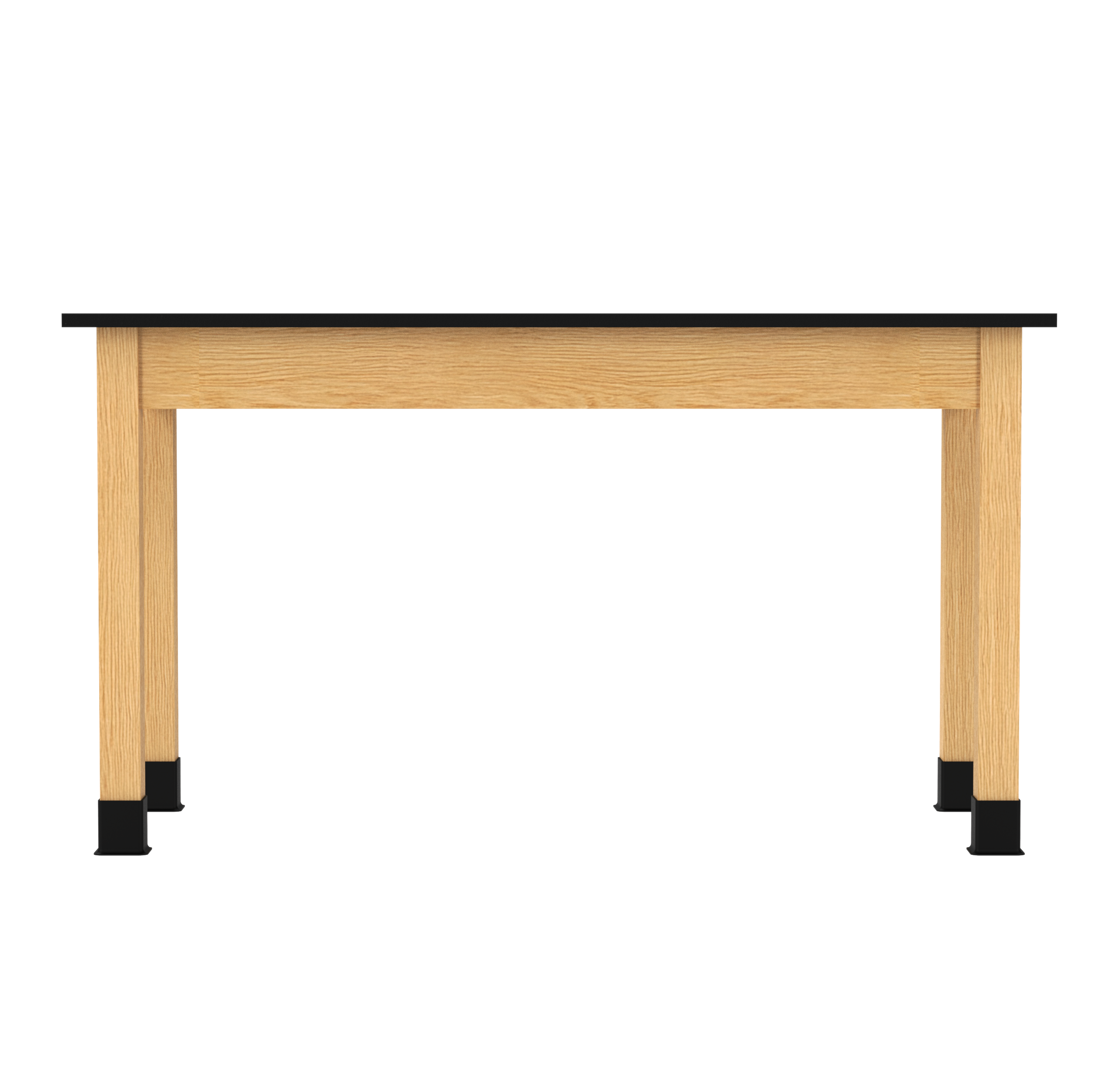 PerpetuLab Wooden Leg Tables with Plain Apron  - Red Oak, Epoxy Resin, 54"W x 24"D x 30"H