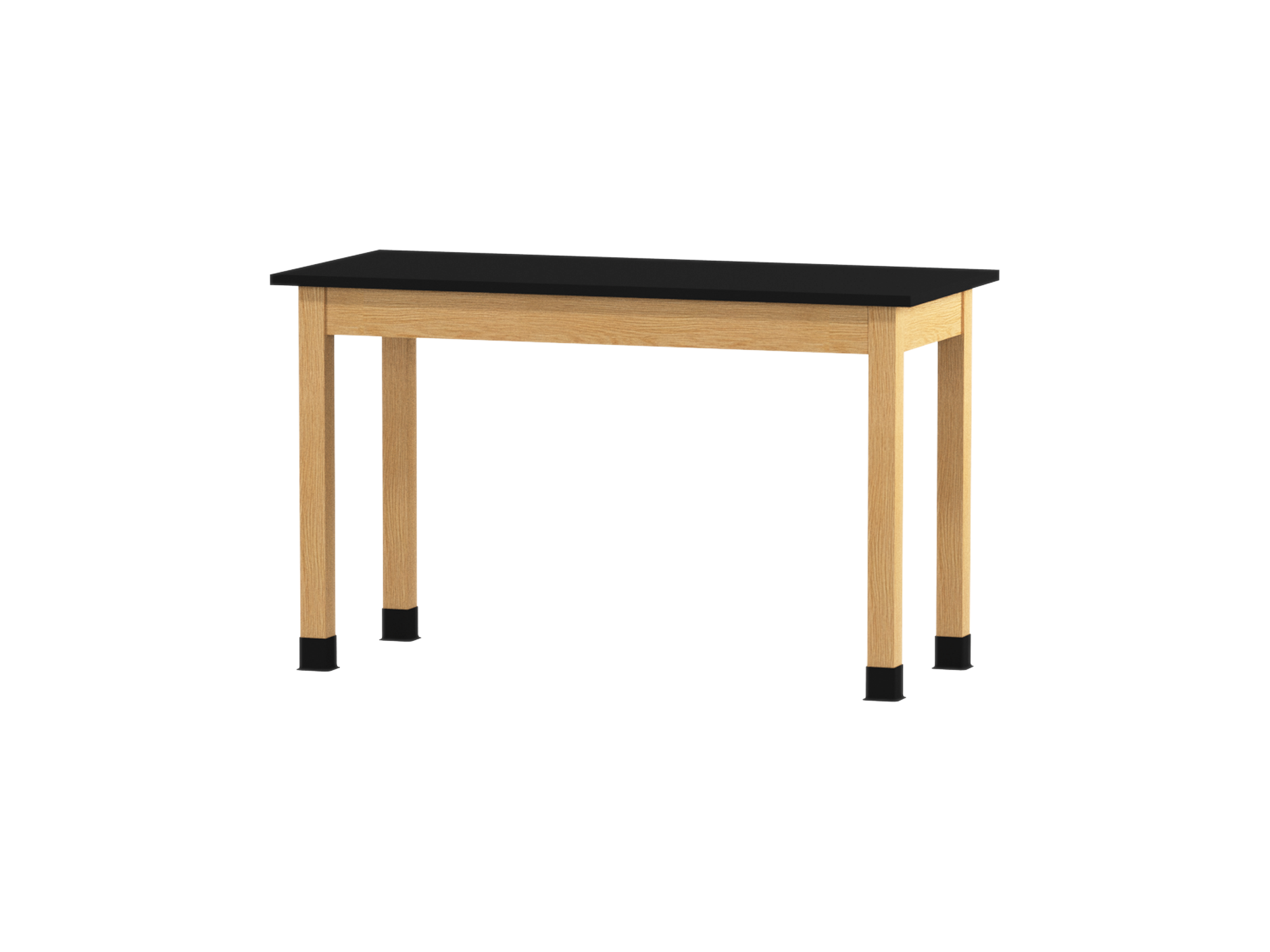 PerpetuLab Wooden Leg Tables with Plain Apron  - Red Oak, Epoxy Resin, 54"W x 24"D x 36"H