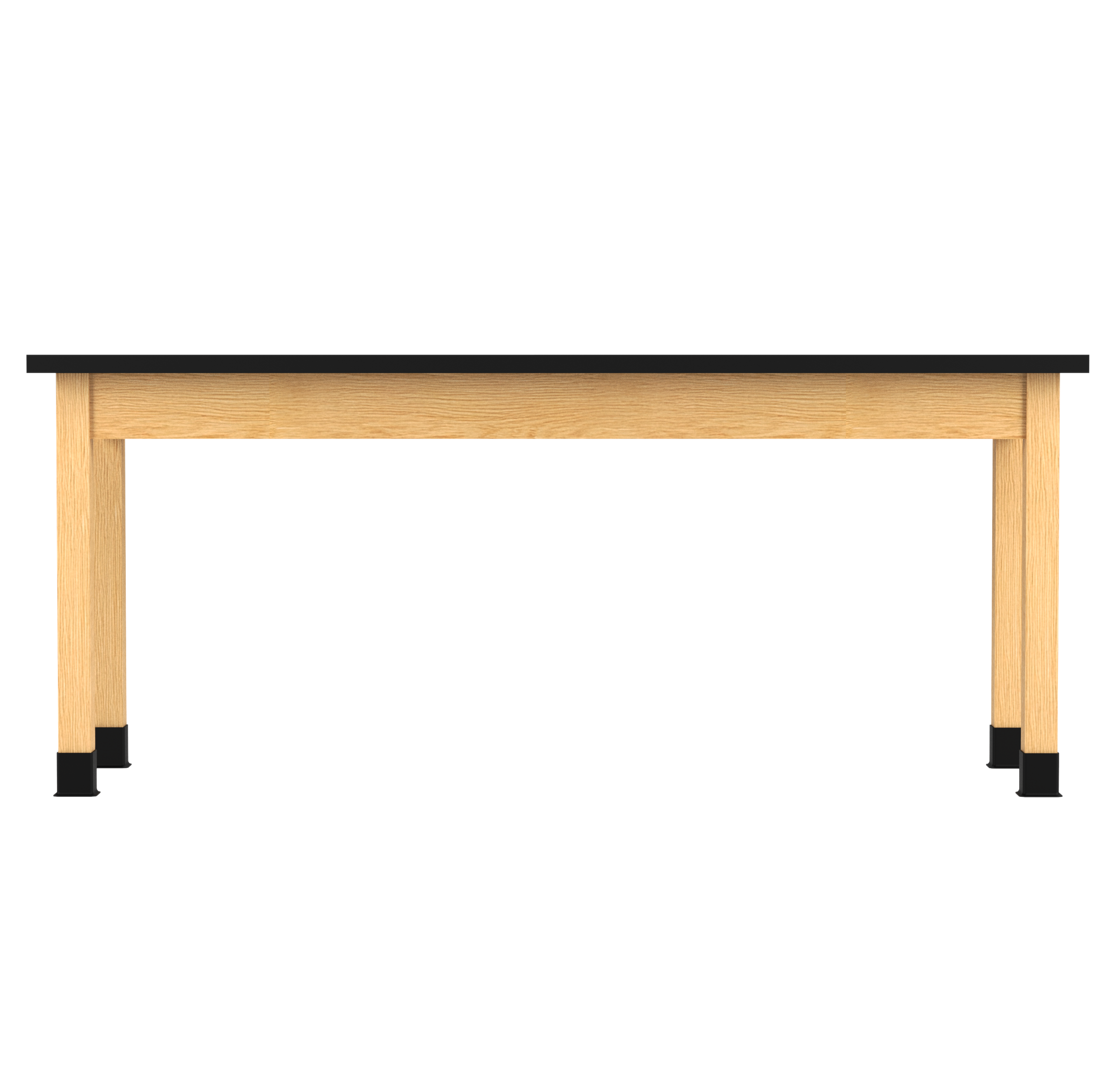 PerpetuLab Wooden Leg Tables with Plain Apron  - Red Oak, Epoxy Resin, 72"W x 24"D x 30"H