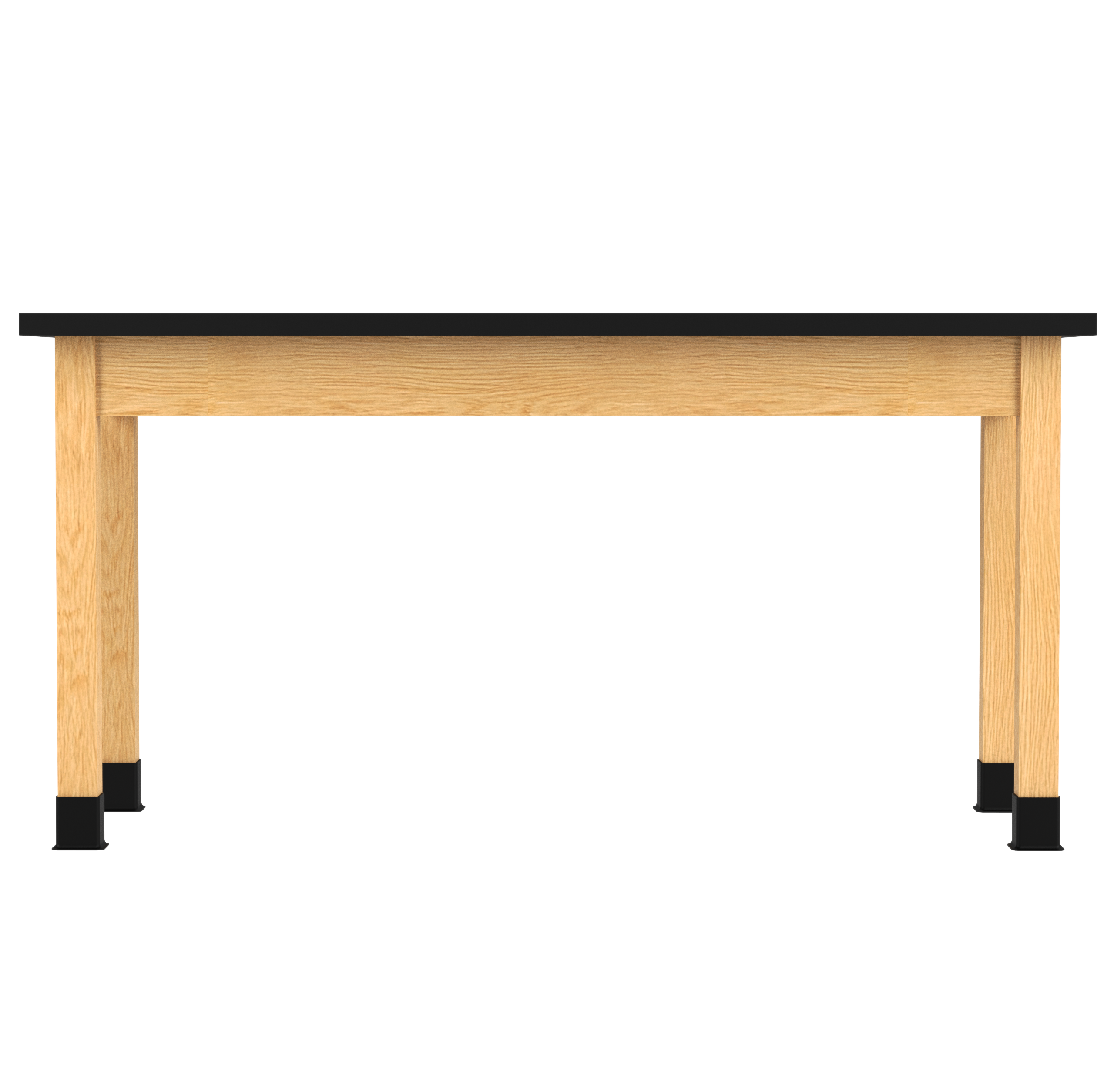 PerpetuLab Wooden Leg Tables with Plain Apron  - Red Oak, Epoxy Resin, 60"W x 24"D x 30"H