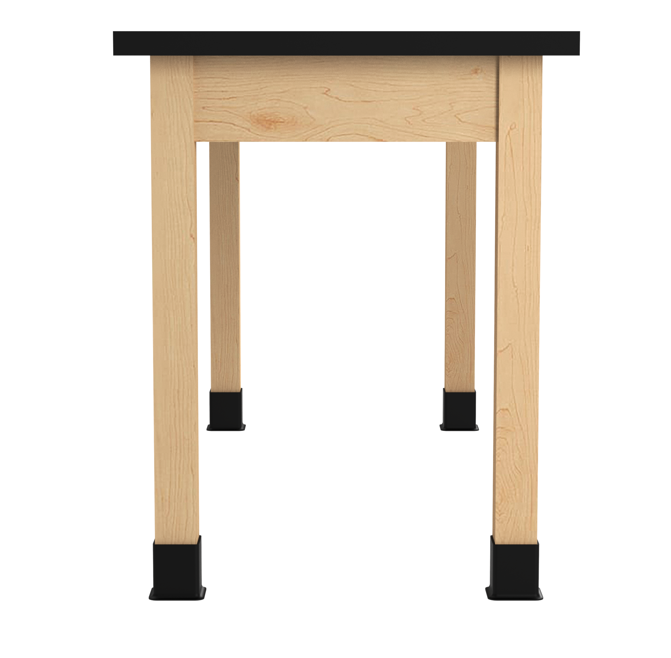 PerpetuLab Wooden Leg Tables with Plain Apron  - Light Hardwood, Epoxy Resin, 60"W x 24"D x 30"H