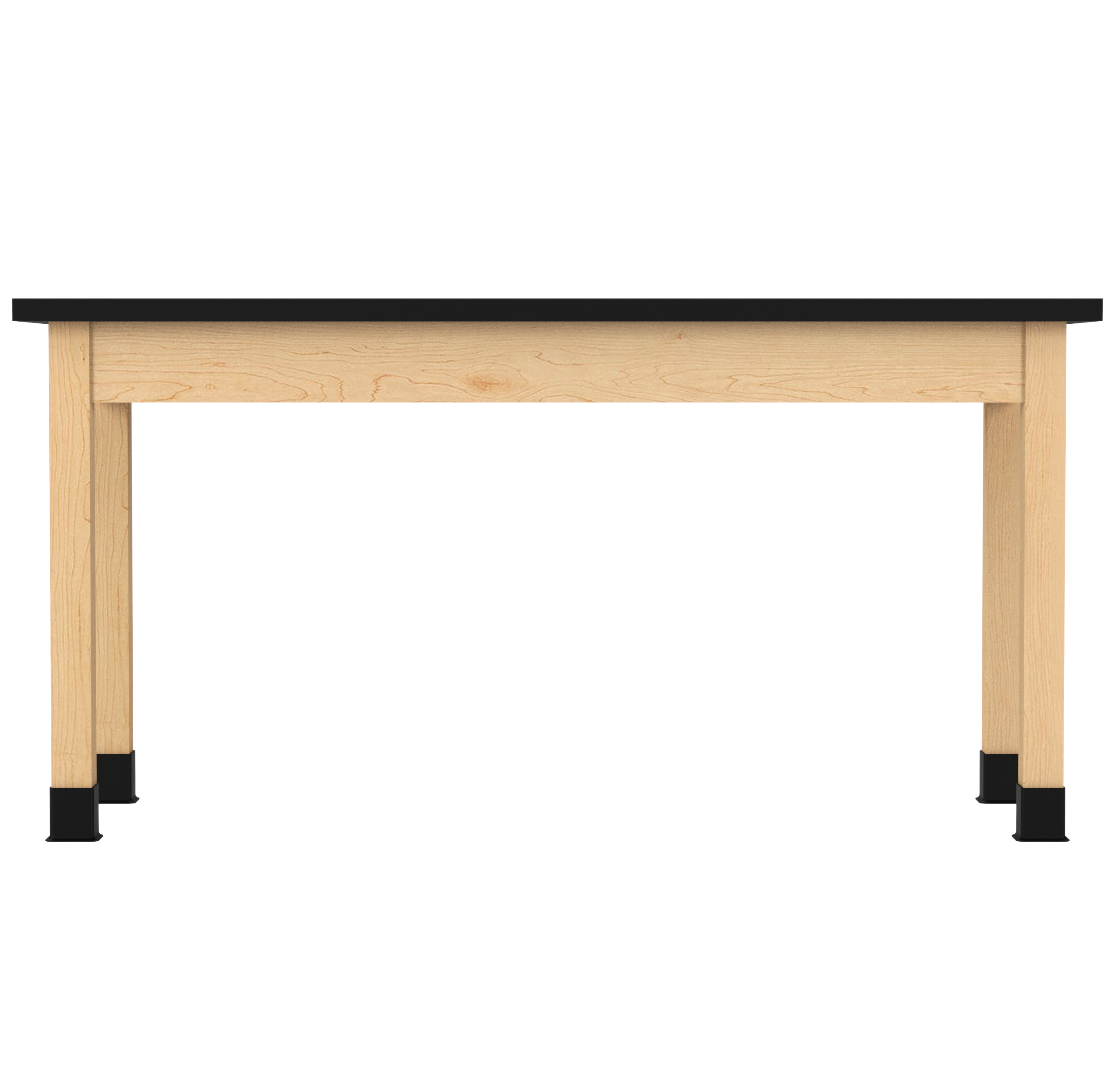 PerpetuLab Wooden Leg Tables with Plain Apron  - Light Hardwood, Epoxy Resin, 60"W x 24"D x 30"H