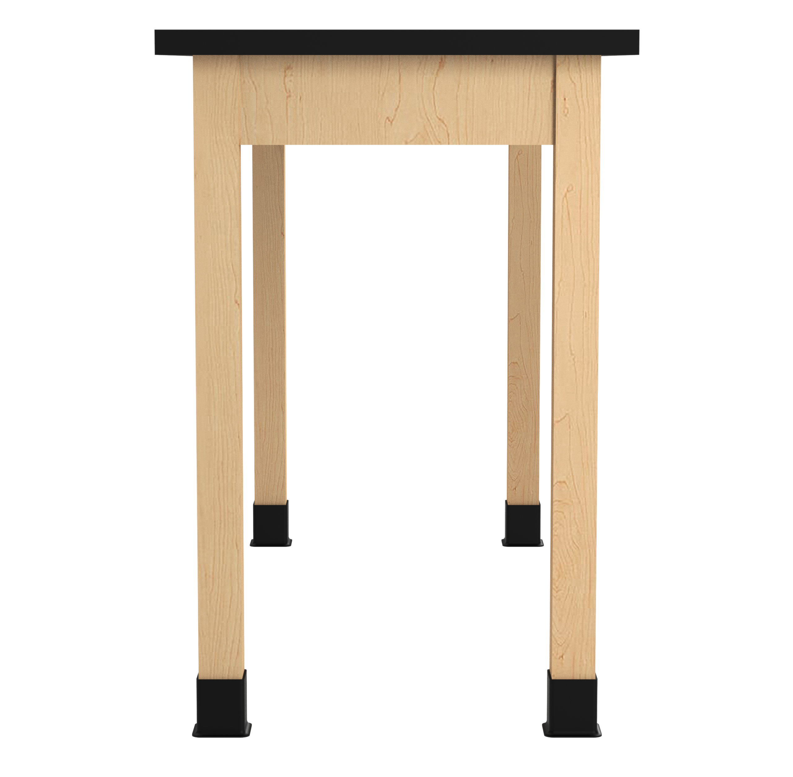 PerpetuLab Wooden Leg Tables with Plain Apron  - Light Hardwood, Epoxy Resin, 60"W x 24"D x 36"H