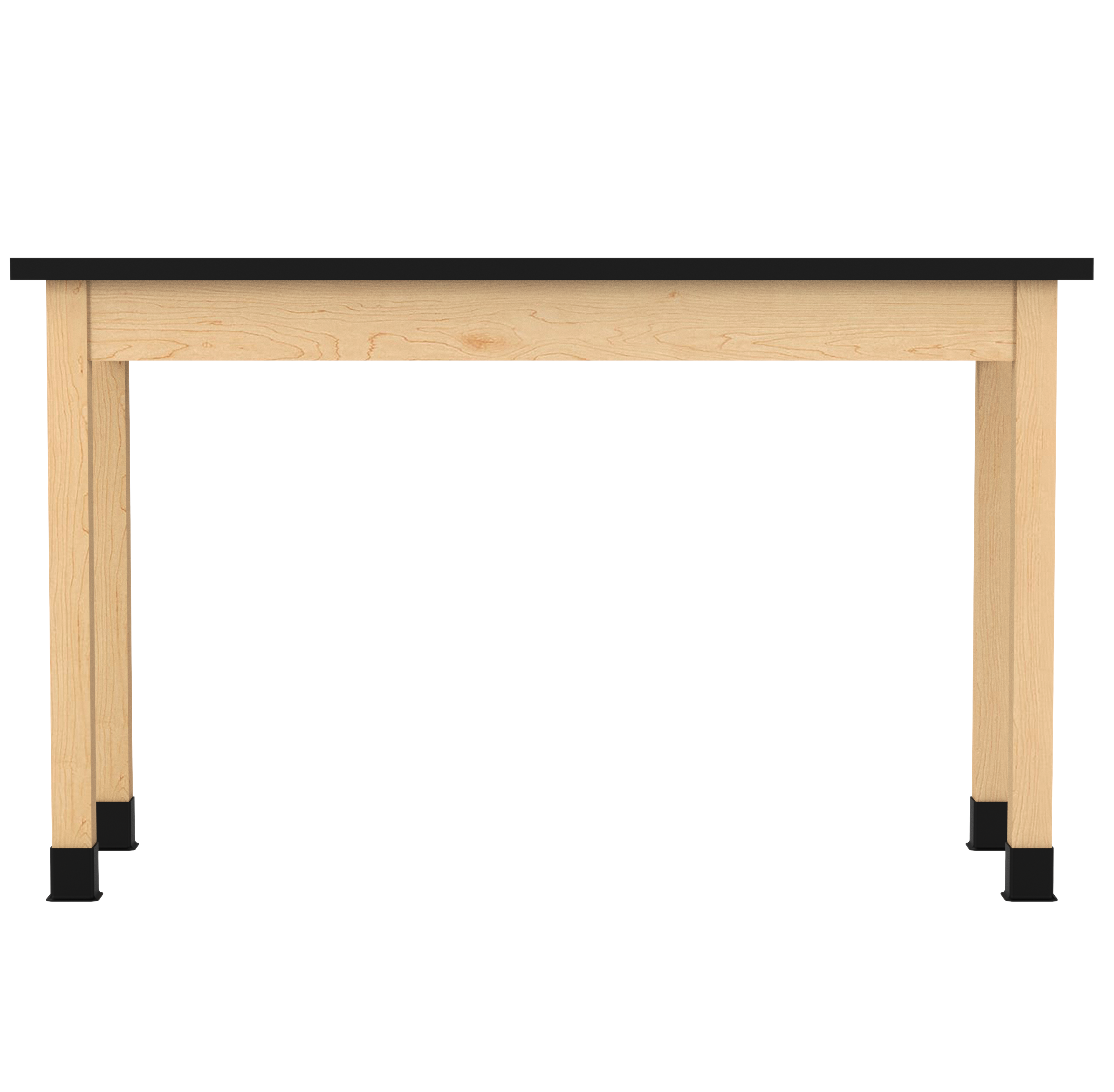 PerpetuLab Wooden Leg Tables with Plain Apron  - Light Hardwood, Epoxy Resin, 60"W x 24"D x 36"H