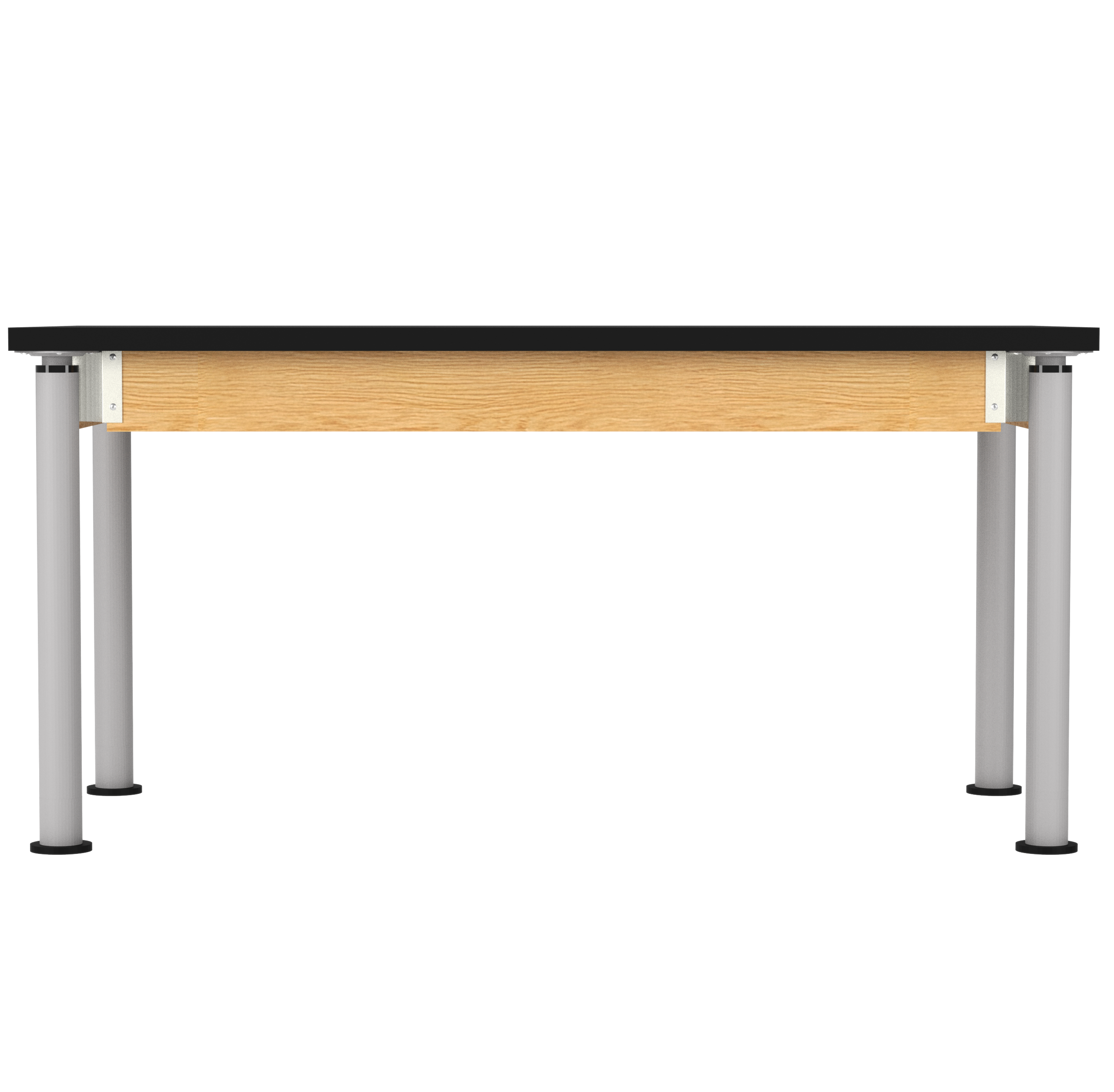 Uplift! Adjustable Height Table with Wood Apron - Red Oak, ChemGuard w/3mm Edge, 60"W x 30"D x 26-1/2 - 41"H