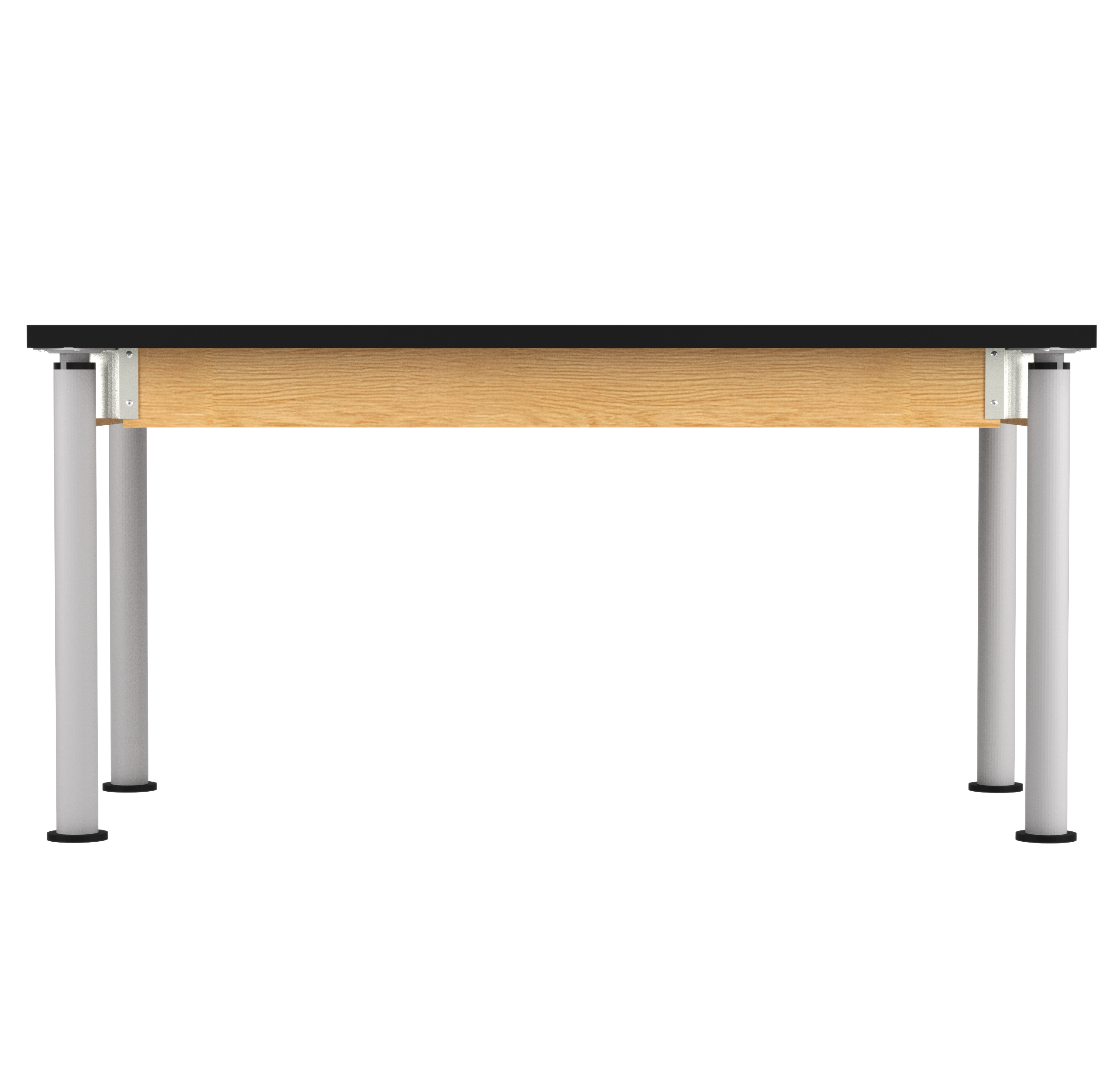 Uplift! Adjustable Height Table with Wood Apron - Red Oak, ChemGuard w/3mm Edge, 60"W x 30"D x 26-1/2 - 41"H