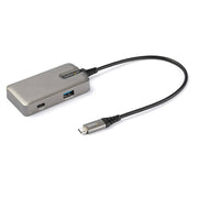 StarTech.com USB C Multiport Adapter - USB-C to 4K 60Hz HDMI 2.0 100W Power Delivery Pass-through - 3-Port 10Gbps USB Hub - Portable USB Type-C Mini D