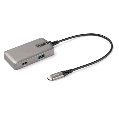 StarTech.com USB C Multiport Adapter - USB-C to 4K 60Hz HDMI 2.0 100W Power Delivery Pass-through - 3-Port 10Gbps USB Hub - Portable USB Type-C Mini D