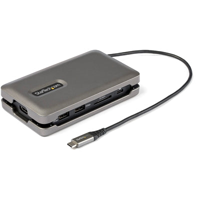 Startech.com USB C Multiport Adapter  USB C to 4k 60hz Hdmi 2.0  2-port 10gbps USB Hub  100w Delivery Pass-through  Gbe  SD/microsd  USB Type-c Mini D