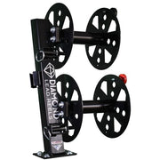 Welding Lead Reel, HD, 12 ", Red, Steel, Fixed Base Double