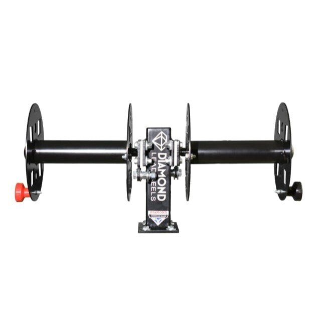 Welding Lead Reel, HD, 10 ", Gray, Steel, Fixed Side x Side