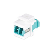 StarTech.com LC to LC Coupler LC Fiber Coupler LC/UPC Keystone Jack Duplex Fiber Optic LC Keystone Coupler for Patch Panel