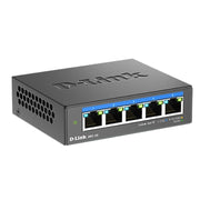 D-Link - 5-Port 2.5Gb Unmanaged Multi-Gig Network Switch, 5 X 2.5G Ports Fanless Plug & Play (DMS-105) - Black