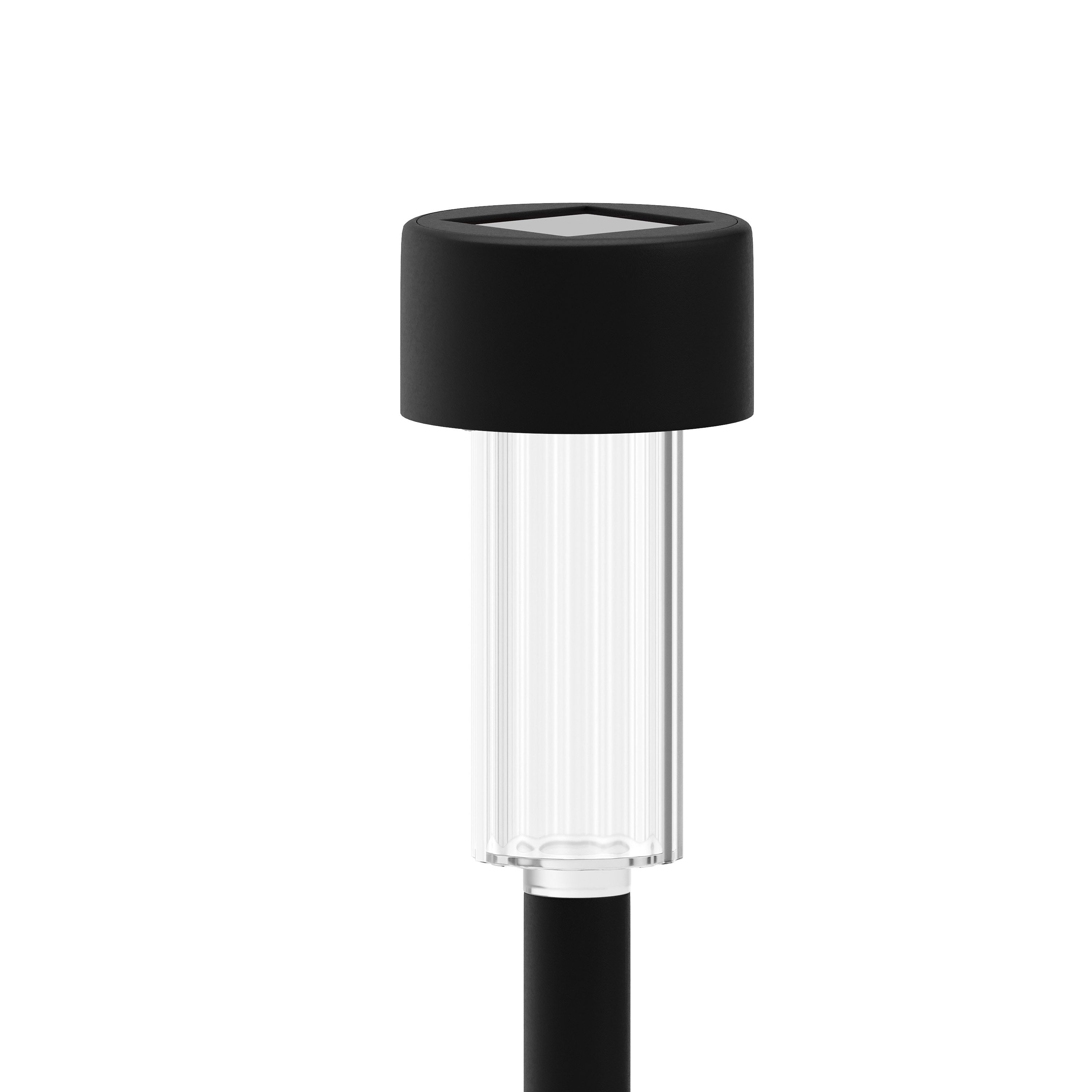 Hartford 12 Pack Black LED Solar Lights, Weather Resistant Outdoor Solar Powered Lights for Pathway, Garden, & Yard