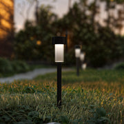 Hartford 12 Pack Black LED Solar Lights, Weather Resistant Outdoor Solar Powered Lights for Pathway, Garden, & Yard