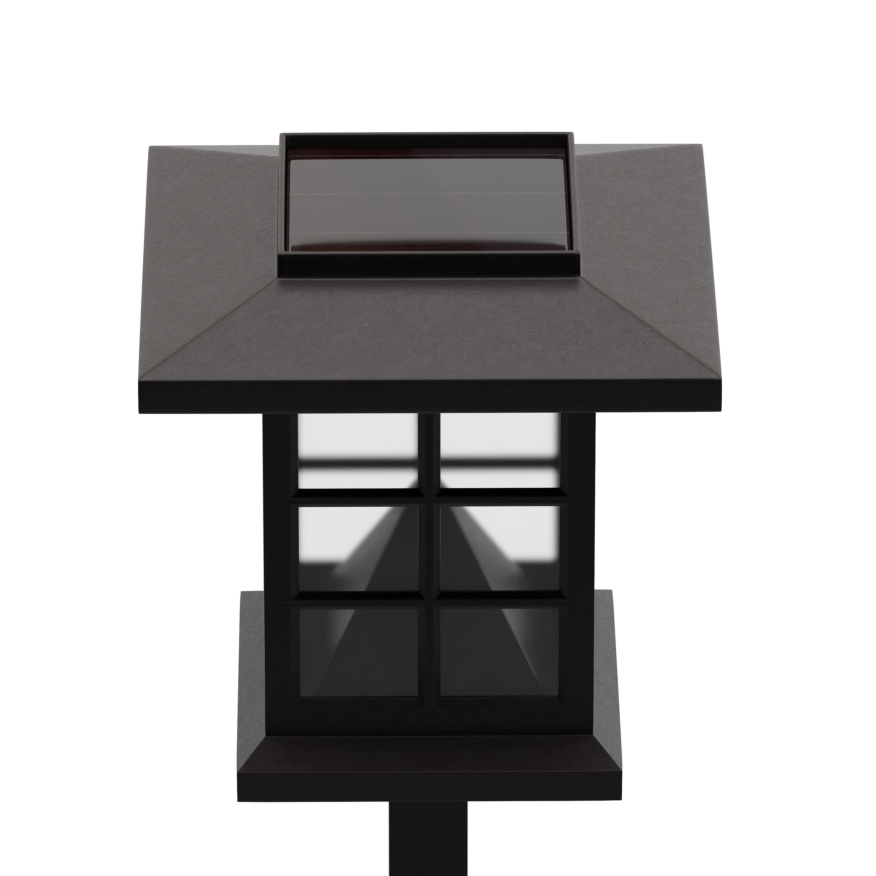 Halsey 8 Pack Brown Lantern Style LED Solar Lights Weather Resistant Outdoor Solar Powered Lights for Pathway, Garden, & Yard