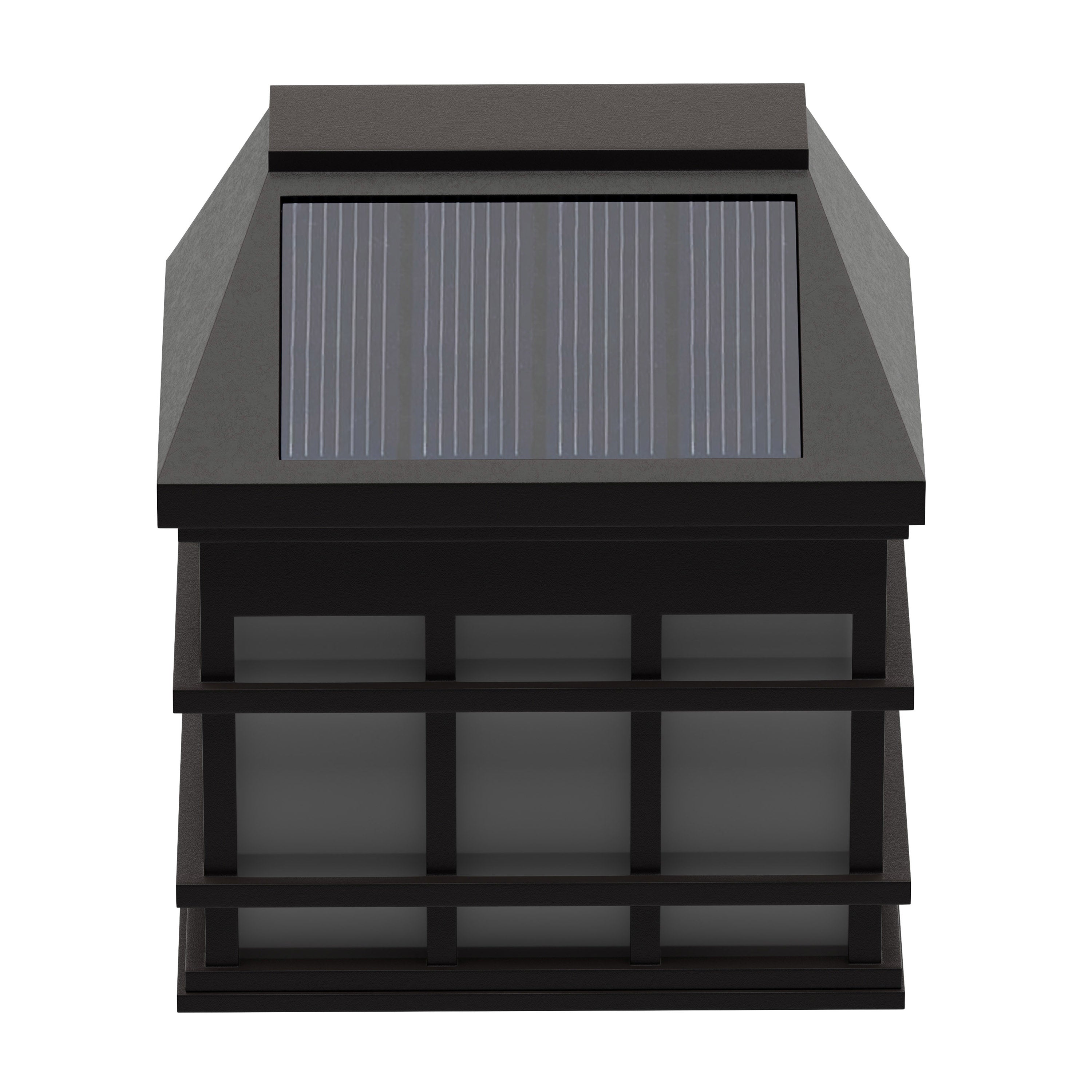 Holder 6 Pack Brown Wall Mount LED Solar Lights - Weather Resistant Brown Decorative Solar Powered Lights - Deck and Fencing Solar Lights