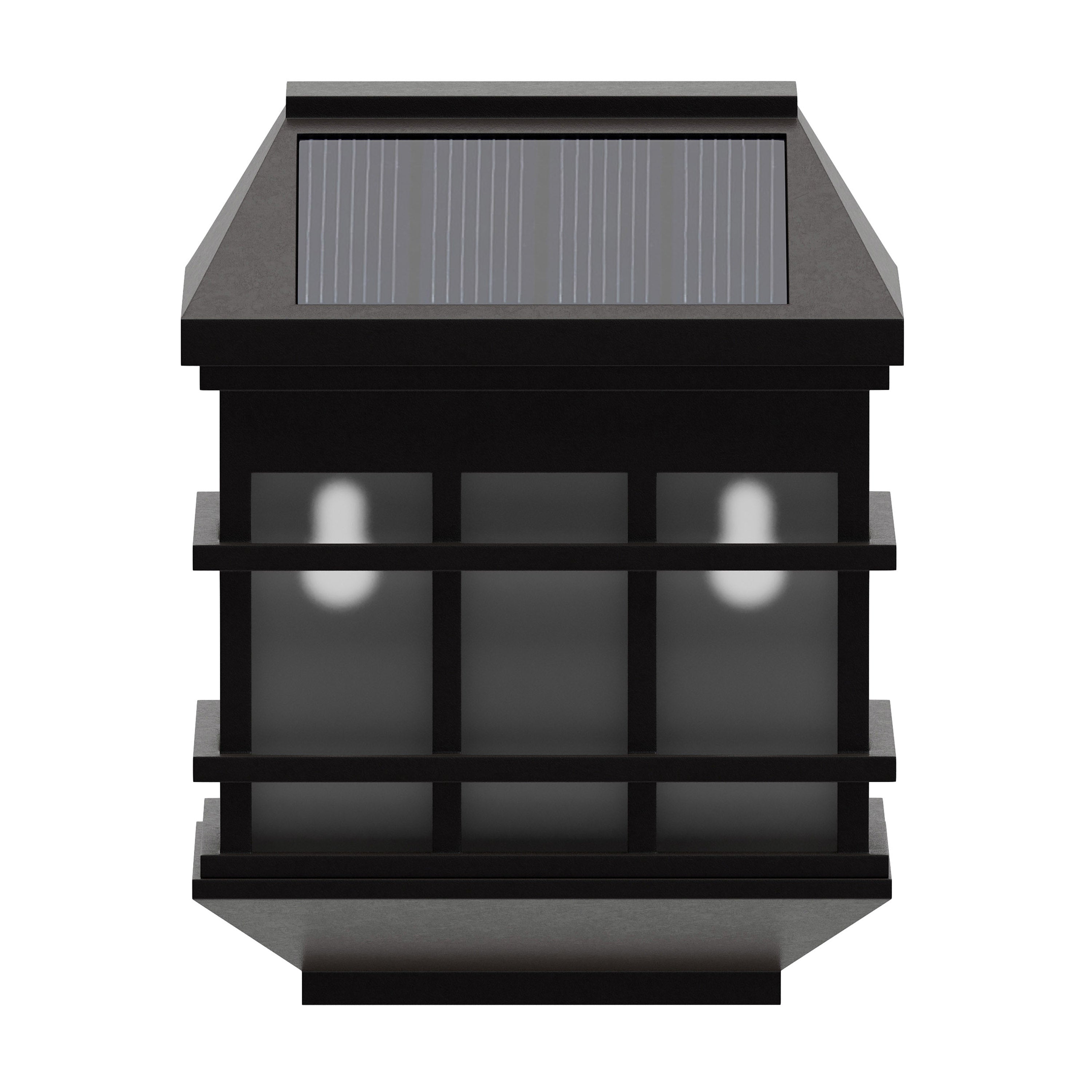 Holder 6 Pack Brown Wall Mount LED Solar Lights - Weather Resistant Brown Decorative Solar Powered Lights - Deck and Fencing Solar Lights