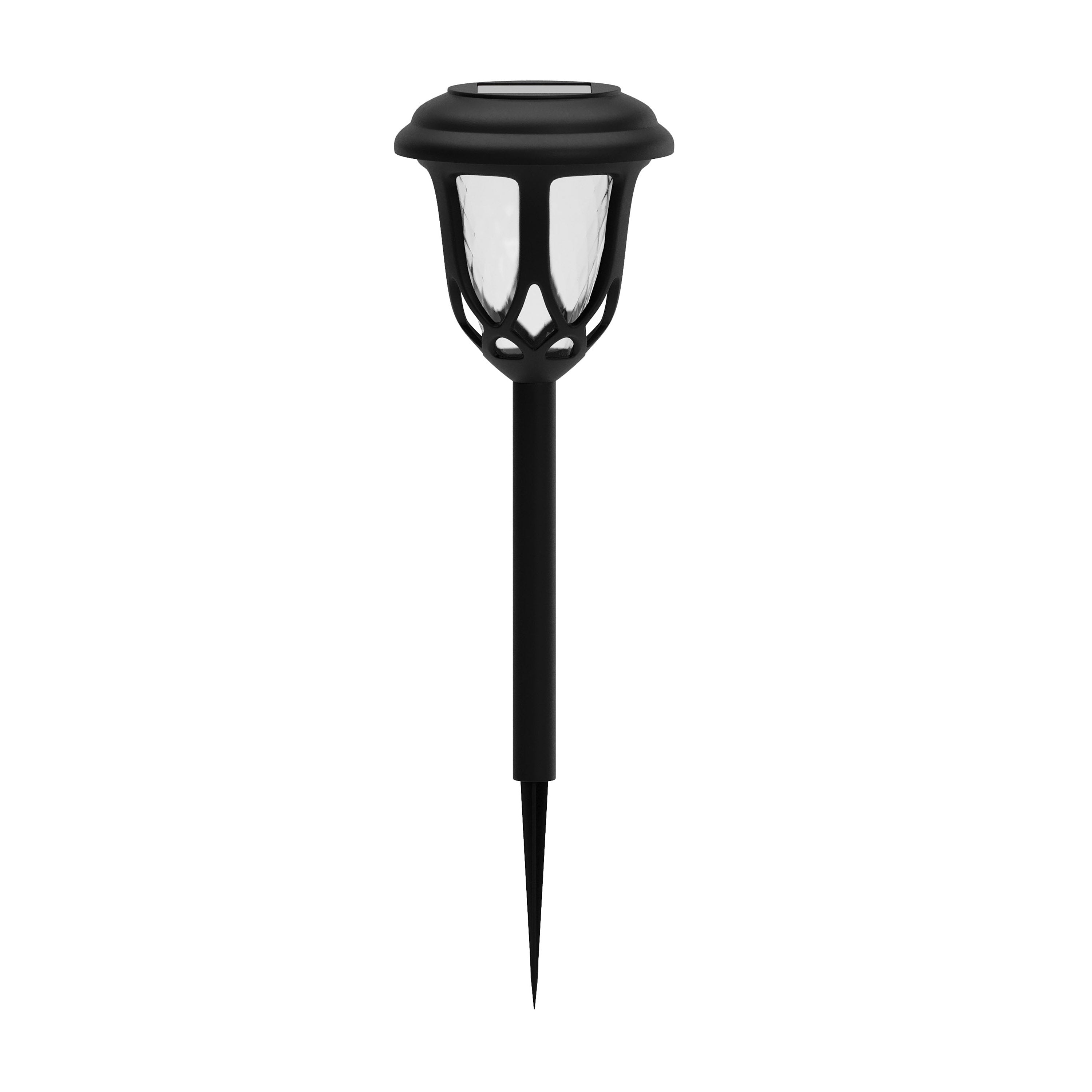 Hess 8 Pack Black Tulip Design LED Solar Lights Weather Resistant Outdoor Solar Powered Lights for Pathway, Garden, & Yard