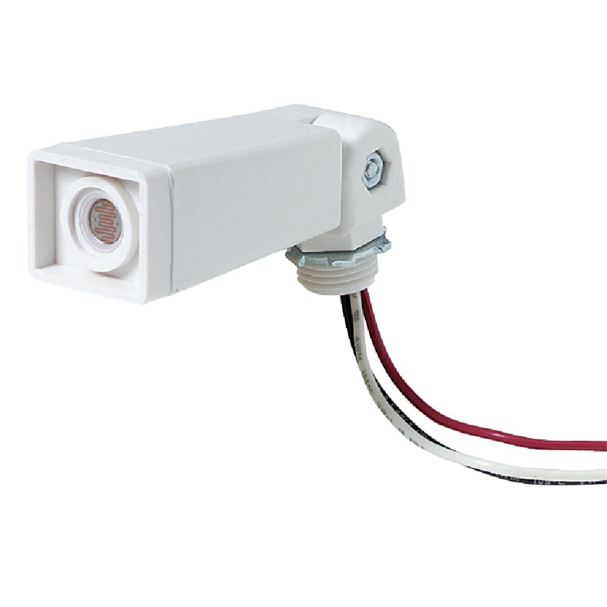 Hard Wire White Floodlight Photocell Lamp Control