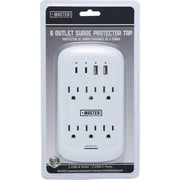 Master Electrician 6-Outlet White Right Angle Surge Strip with 6 Ft. Cord
