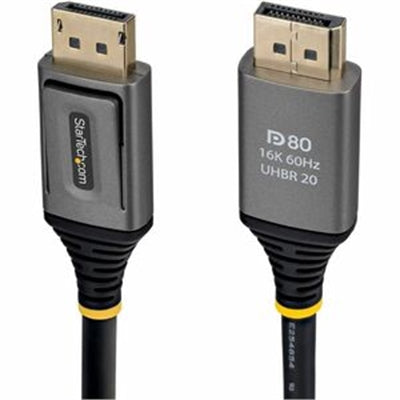 StarTech 6ft DisplayPort 2.1 Cable, VESA Certified DP80 DisplayPort Cable, 10K/8K 60Hz, 16K 60Hz/8K 240Hz w/DSC 1.2a, DP 2.1 Cord