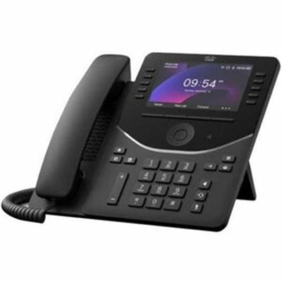 Cisco Consumer Products - 9861 IP Phone - Corded/Cordless - Bluetooth, Wi-Fi - Desktop, Wall Mountable - Carbon Black