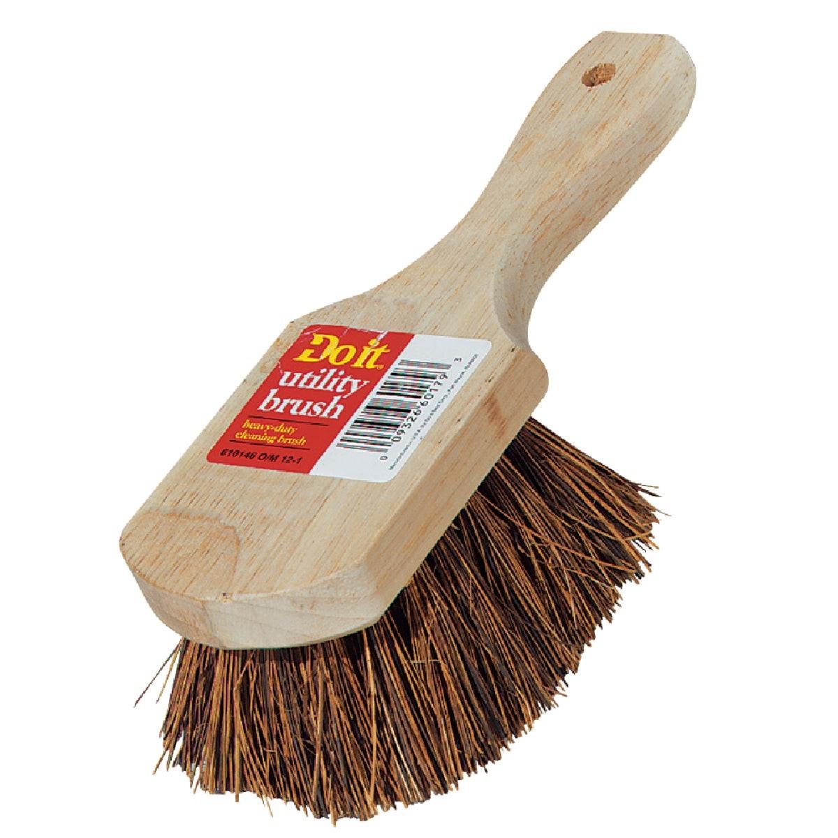9 In. x 3 In. Palmyra Bristle Fiber Wood Scrub Brush