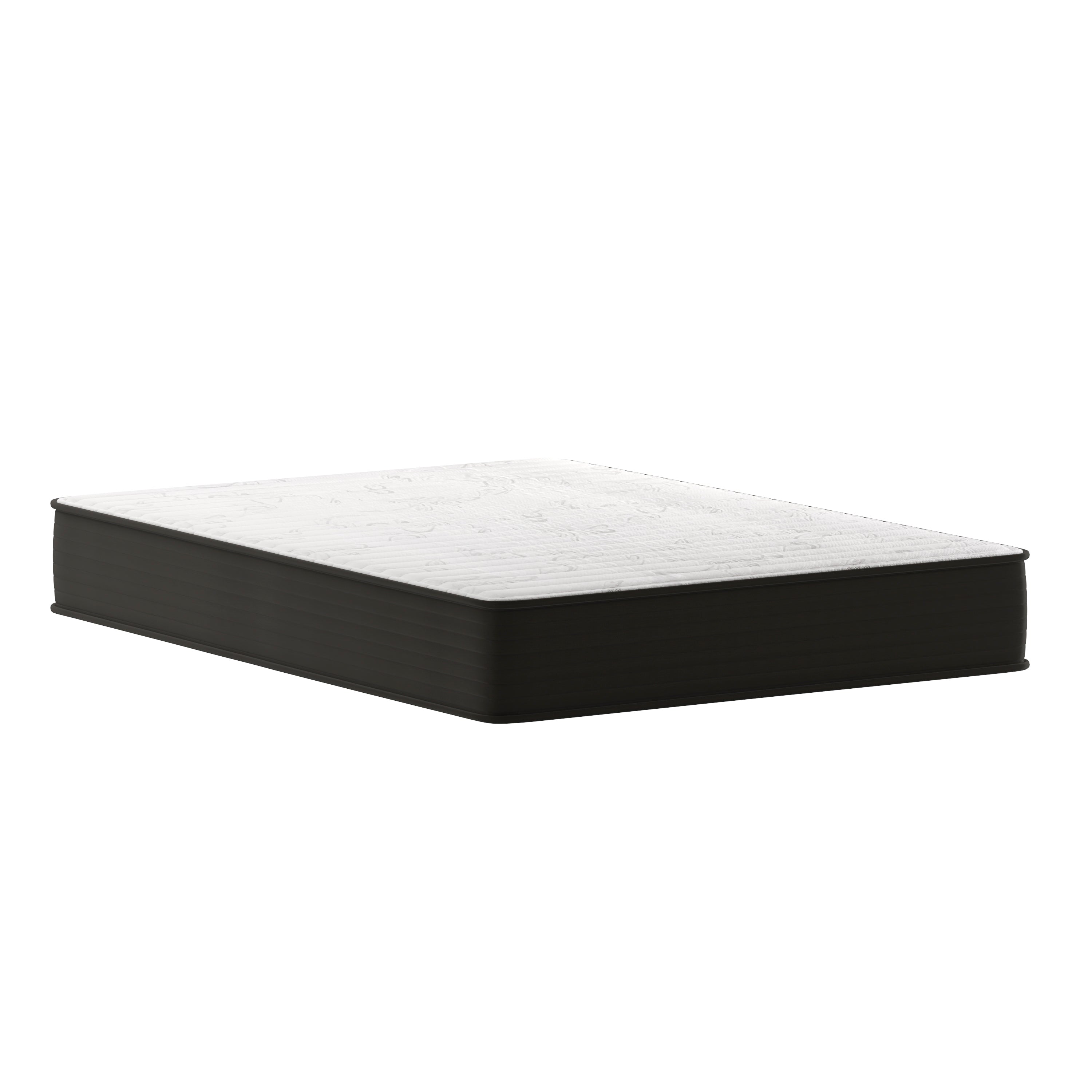 Dream 10 Inch Hybrid Mattress, Full Size High Density Foam and Pocket Spring Mattress in a Box, CertiPur-US Certified Foam, White/Black