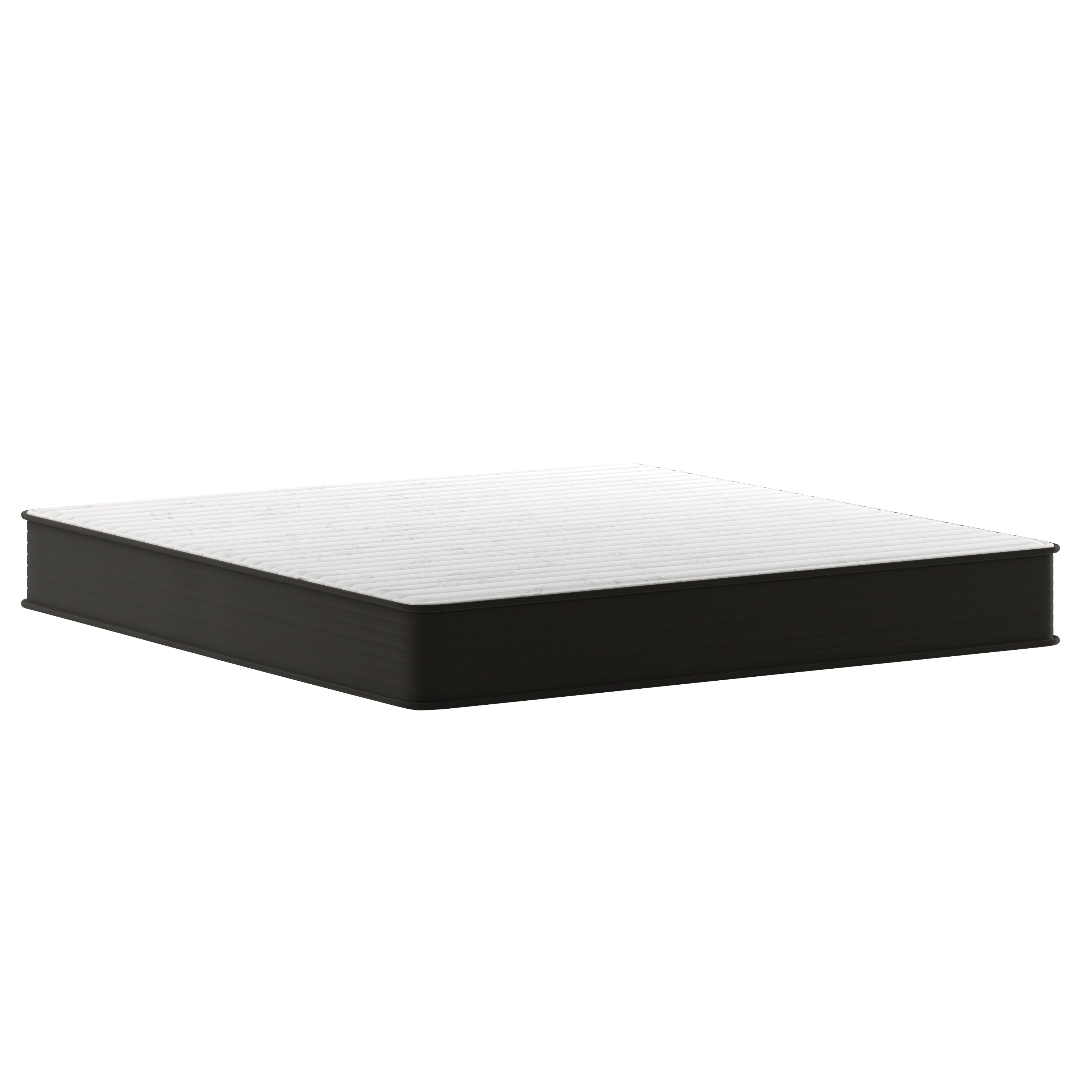 Dream 10 Inch Hybrid Mattress, King Size High Density Foam and Pocket Spring Mattress in a Box, CertiPur-US Certified Foam, White/Black
