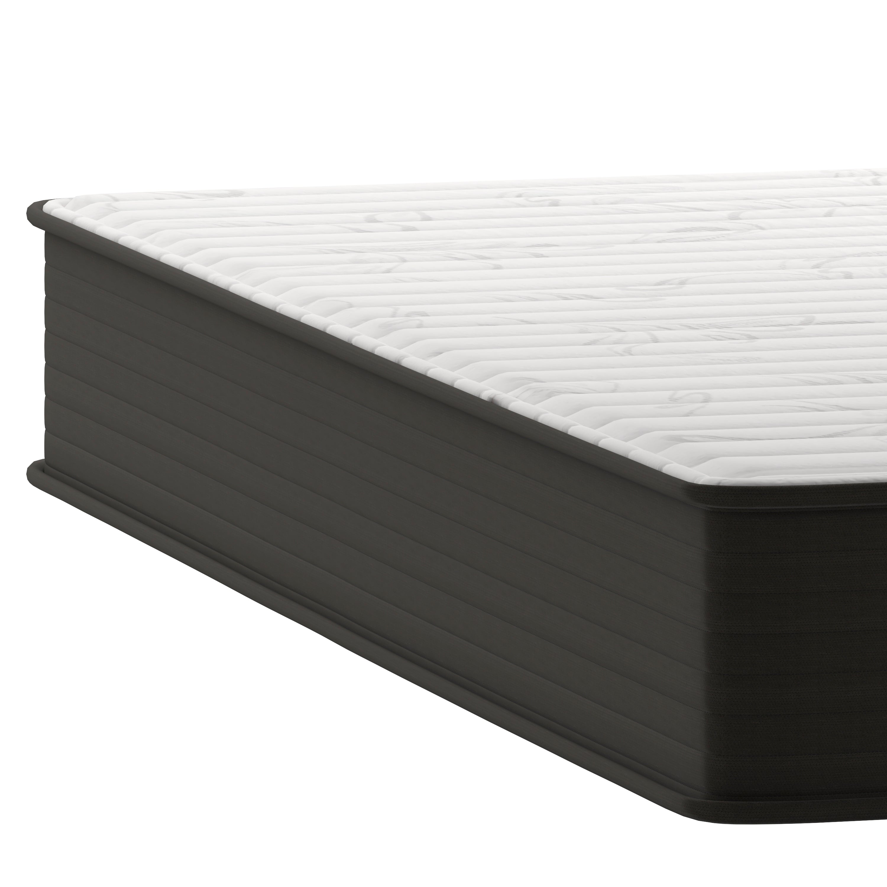 Dream 10 Inch Hybrid Mattress, King Size High Density Foam and Pocket Spring Mattress in a Box, CertiPur-US Certified Foam, White/Black