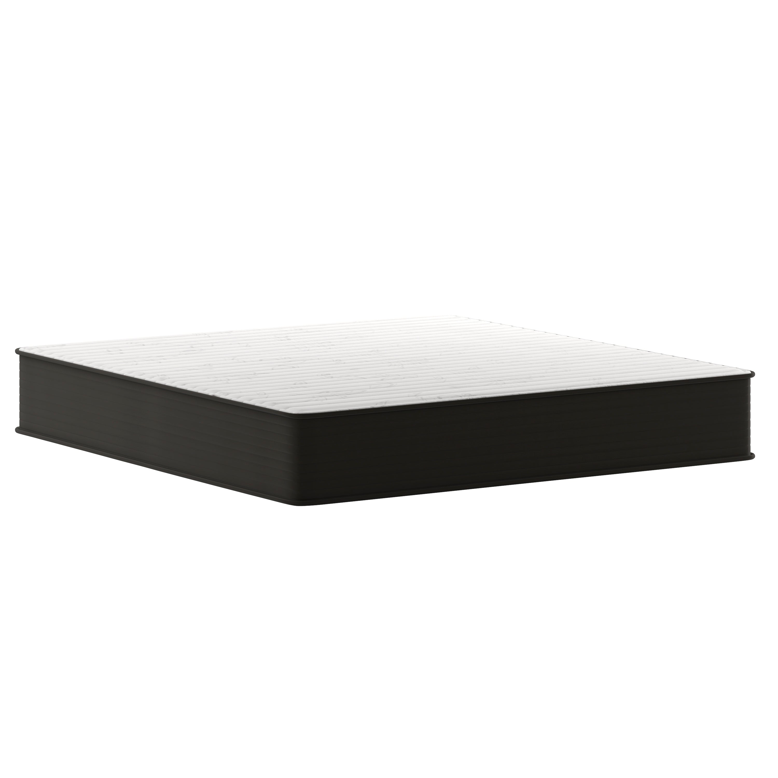 Dream 12 Inch Hybrid Mattress, King Size High Density Foam and Pocket Spring Mattress in a Box, CertiPur-US Certified Foam, White/Black