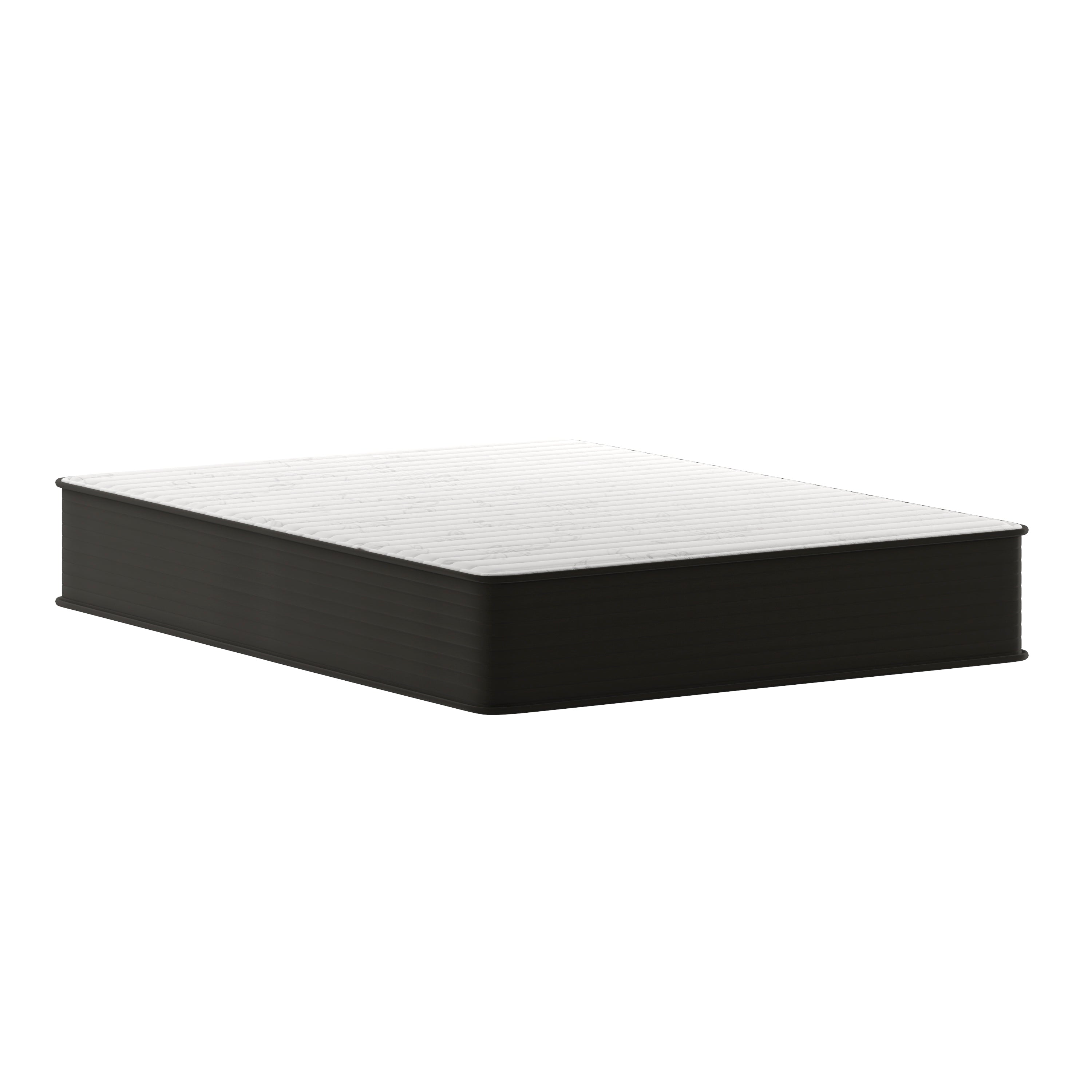 Dream 12 Inch Hybrid Mattress, Queen Size High Density Foam and Pocket Spring Mattress in a Box, CertiPur-US Certified Foam, White/Black