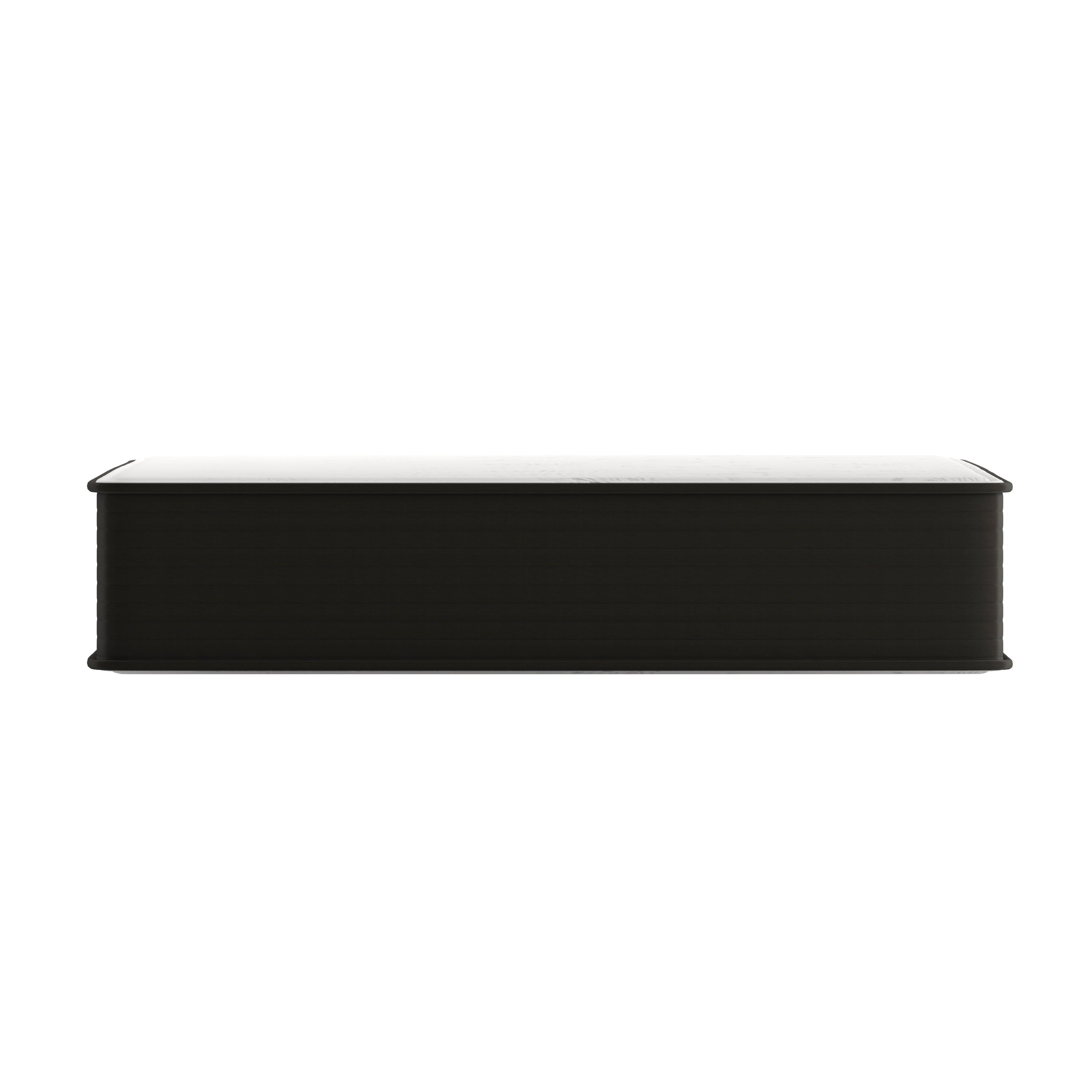 Dream 12 Inch Hybrid Mattress, Queen Size High Density Foam and Pocket Spring Mattress in a Box, CertiPur-US Certified Foam, White/Black