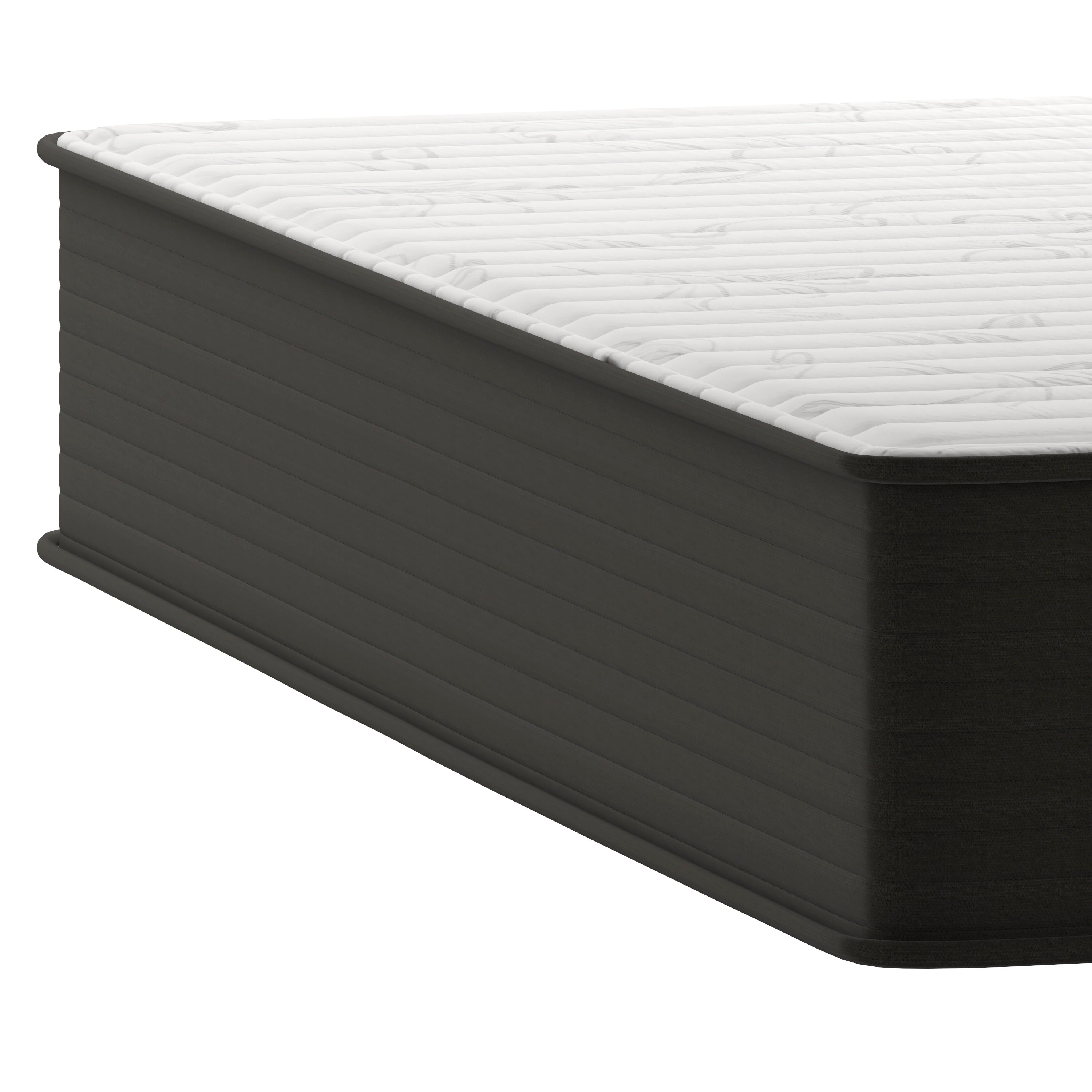 Dream 12 Inch Hybrid Mattress, Queen Size High Density Foam and Pocket Spring Mattress in a Box, CertiPur-US Certified Foam, White/Black