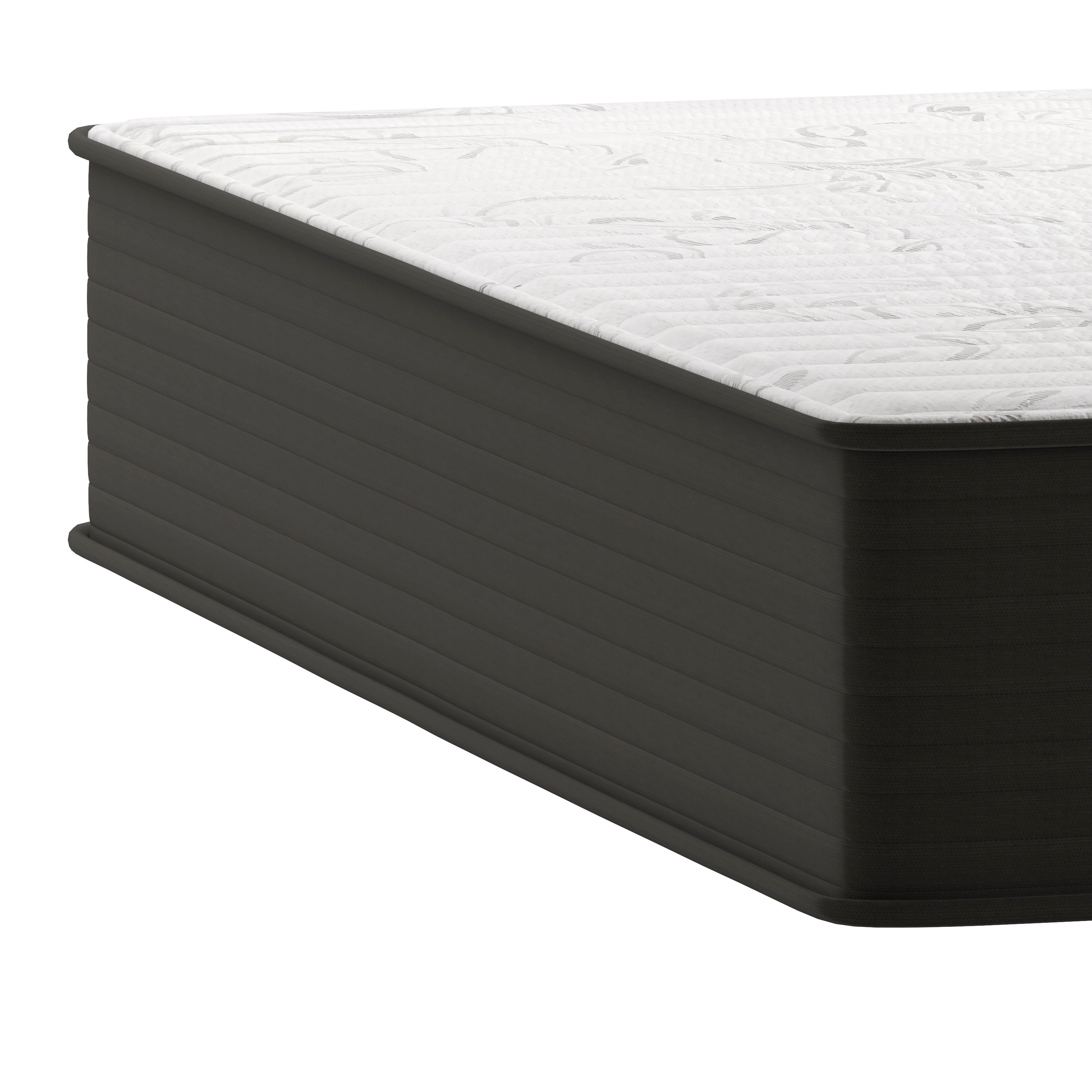 Dream 12 Inch Hybrid Mattress, Twin Size High Density Foam and Pocket Spring Mattress in a Box, CertiPur-US Certified Foam, White/Black