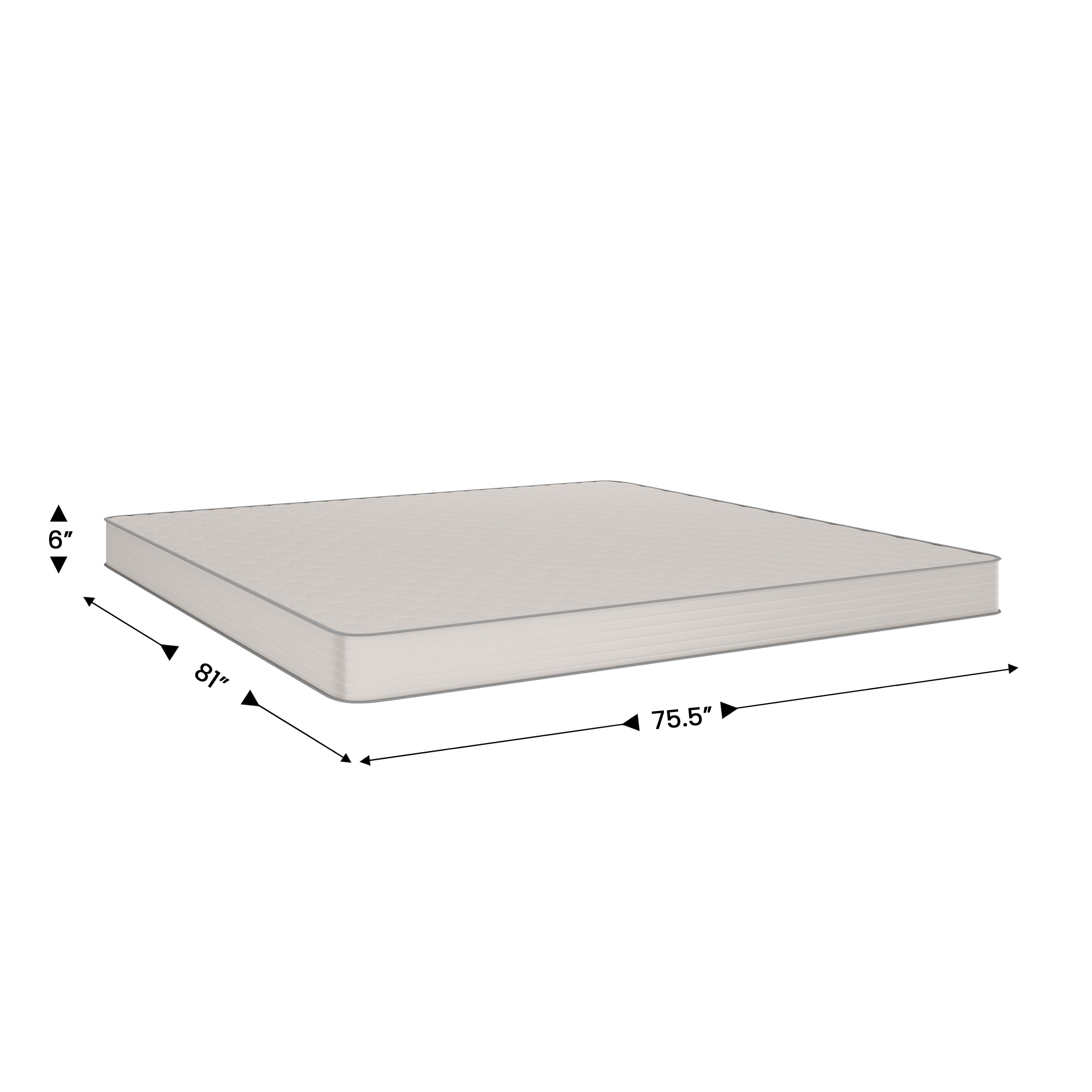 Dream 6 Inch Hybrid Mattress, King Size High Density Foam and Innerspring Mattress in a Box, CertiPur-US Certified Foam