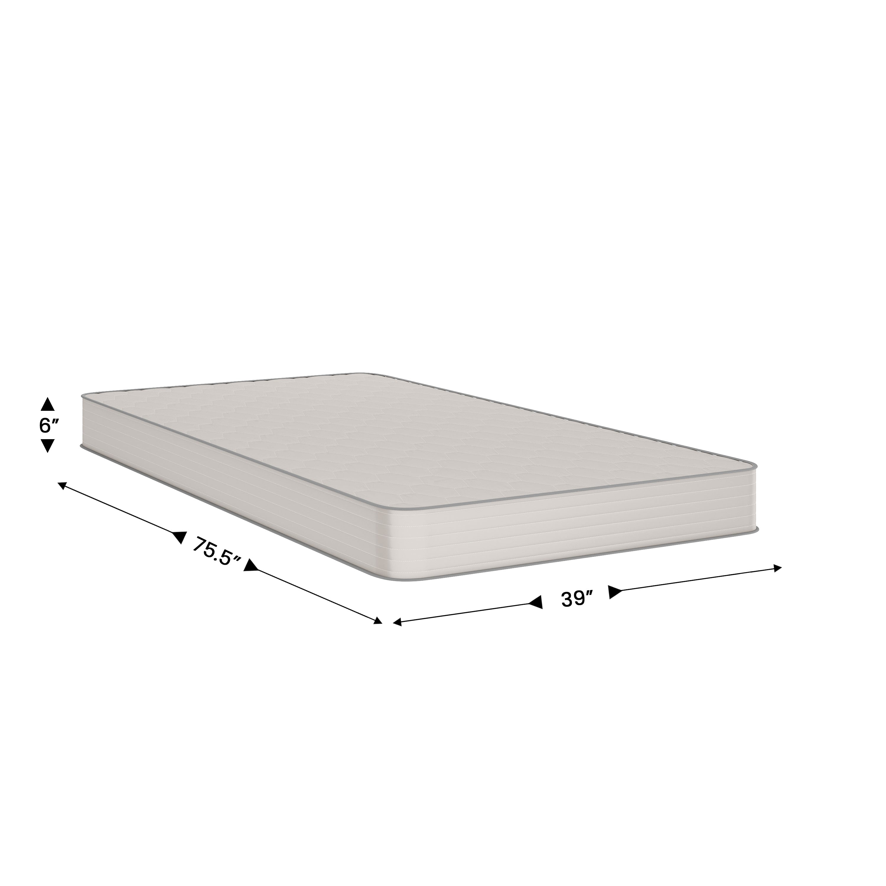 Dream 6 Inch Hybrid Mattress, Twin Size High Density Foam and Innerspring Mattress in a Box, CertiPur-US Certified Foam